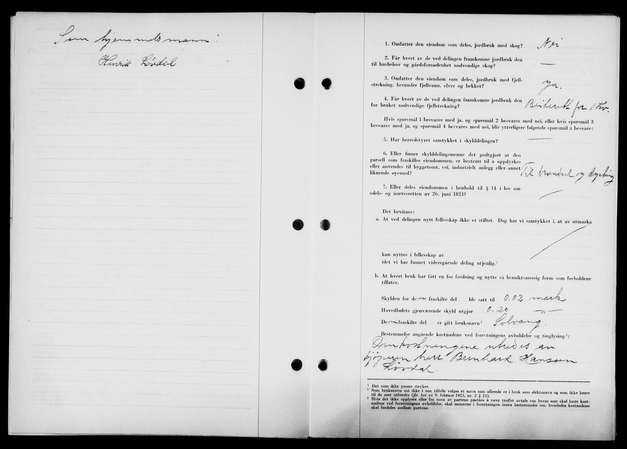 Lofoten sorenskriveri, AV/SAT-A-0017/1/2/2C/L0024a: Mortgage book no. 24a, 1950-1950, Diary no: : 2488/1950