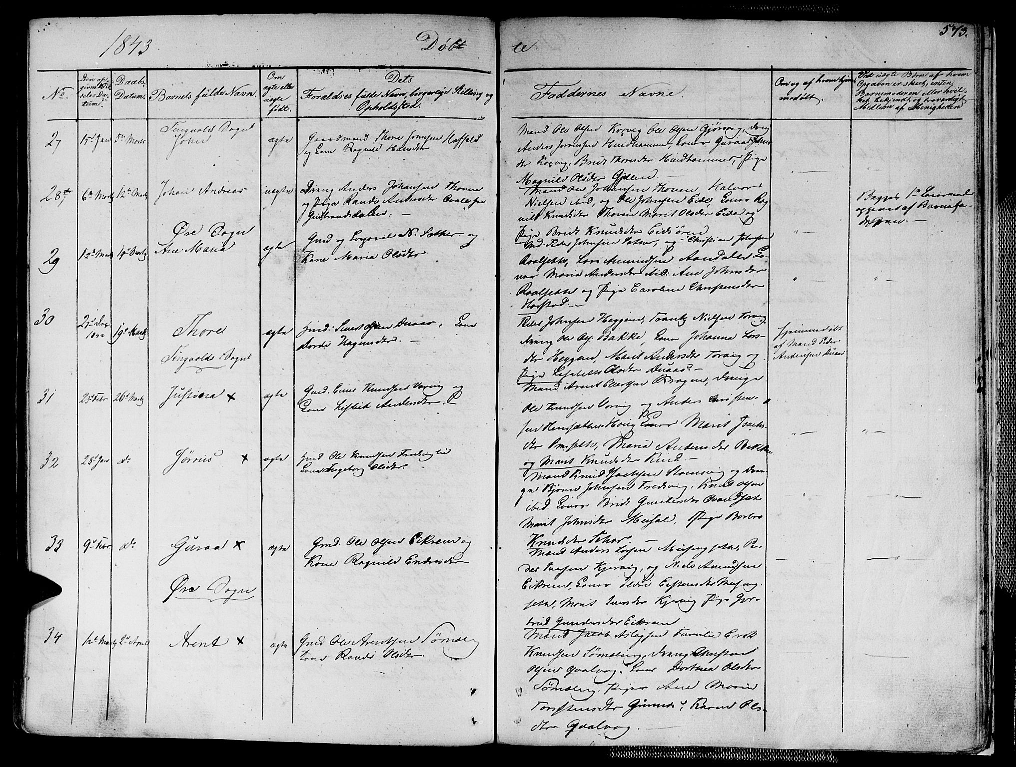 Ministerialprotokoller, klokkerbøker og fødselsregistre - Møre og Romsdal, AV/SAT-A-1454/586/L0983: Parish register (official) no. 586A09, 1829-1843, p. 573