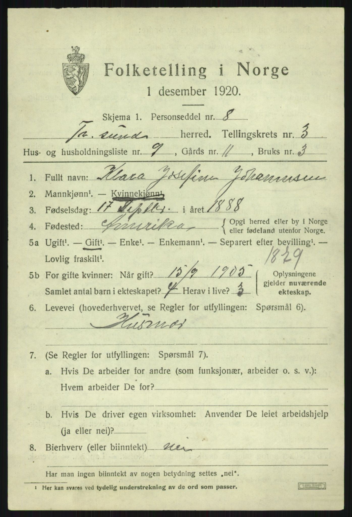 SATØ, 1920 census for Tromsøysund, 1920, p. 2802