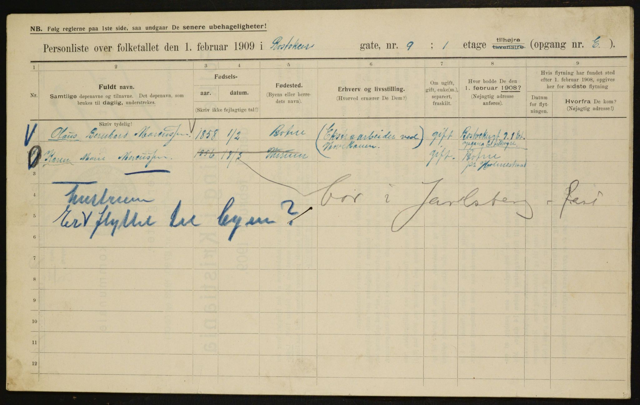 OBA, Municipal Census 1909 for Kristiania, 1909, p. 76732