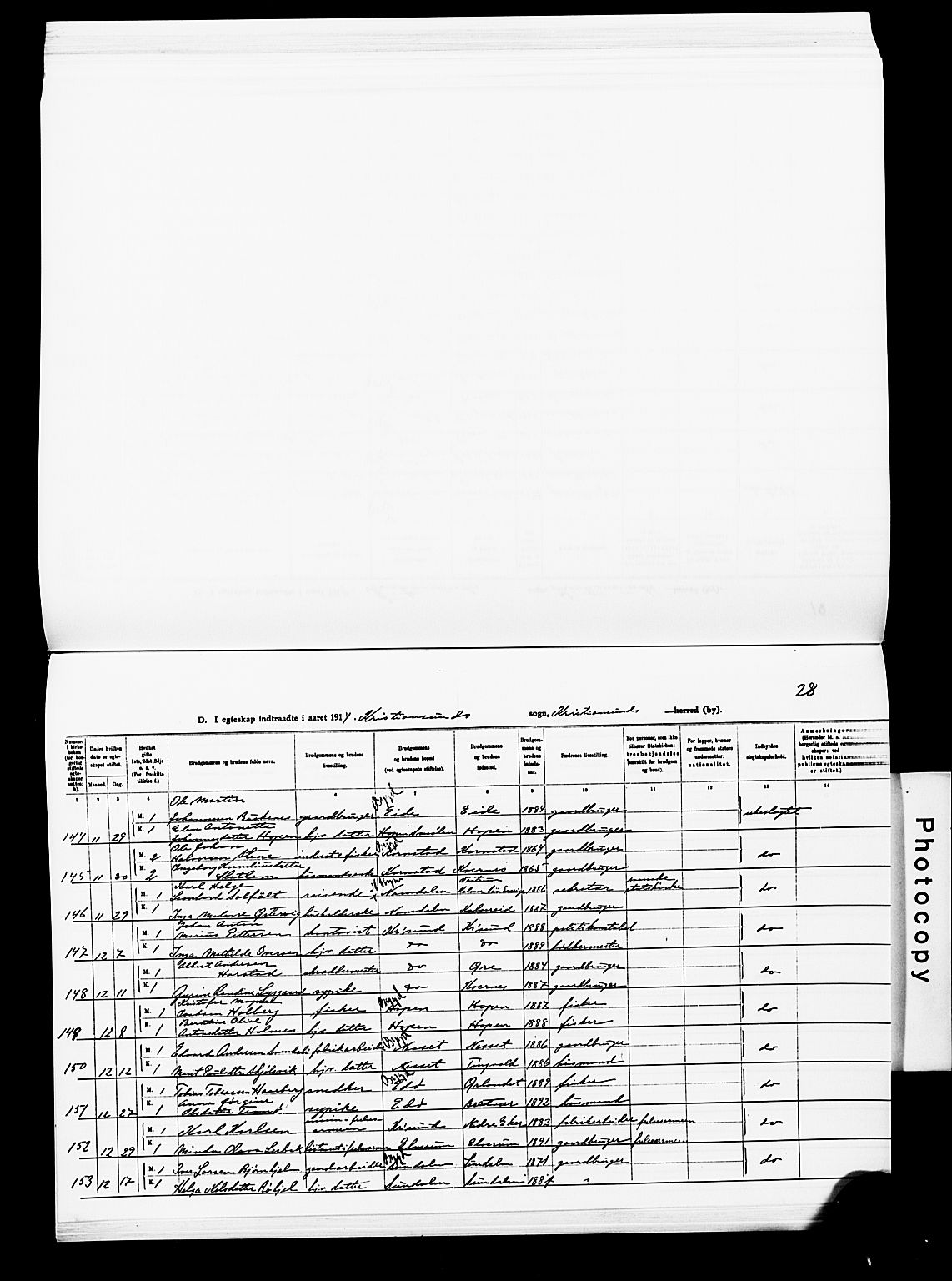 Ministerialprotokoller, klokkerbøker og fødselsregistre - Møre og Romsdal, AV/SAT-A-1454/572/L0859: Parish register (official) no. 572D03, 1903-1916