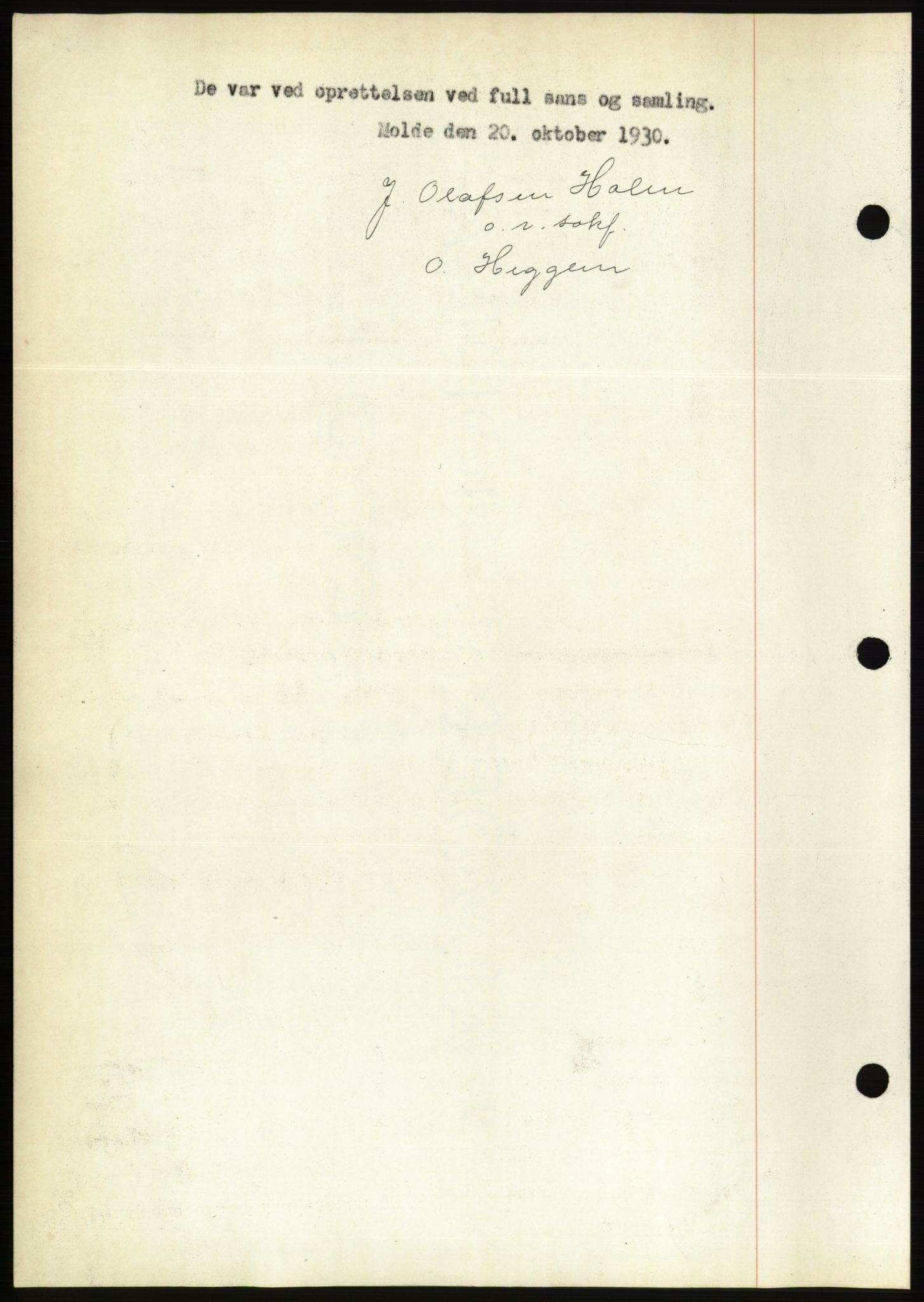 Molde byfogd, AV/SAT-A-0025/2/2C/L0011: Mortgage book no. 11, 1926-1932, Deed date: 01.11.1930