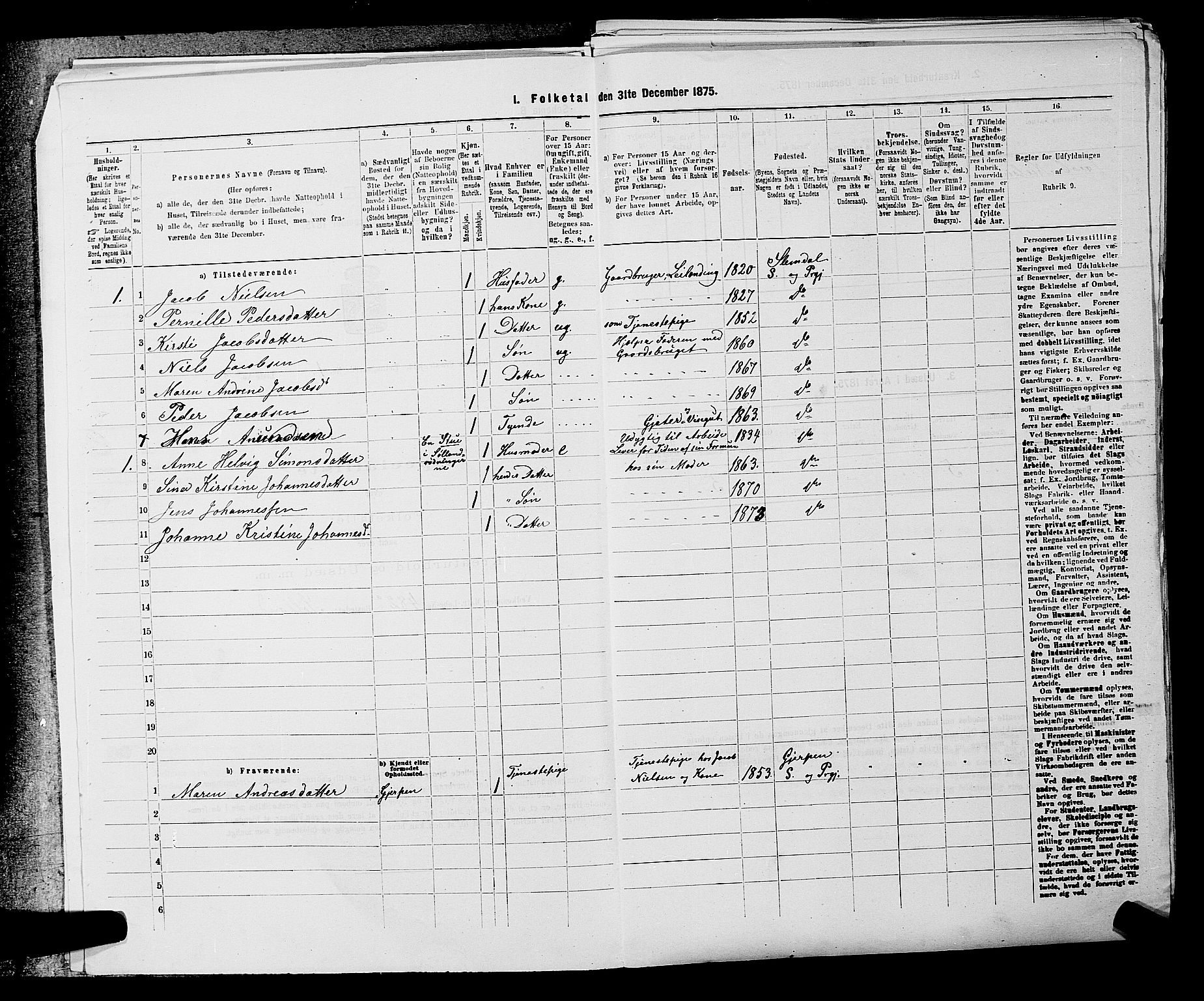 SAKO, 1875 census for 0811P Slemdal, 1875, p. 23