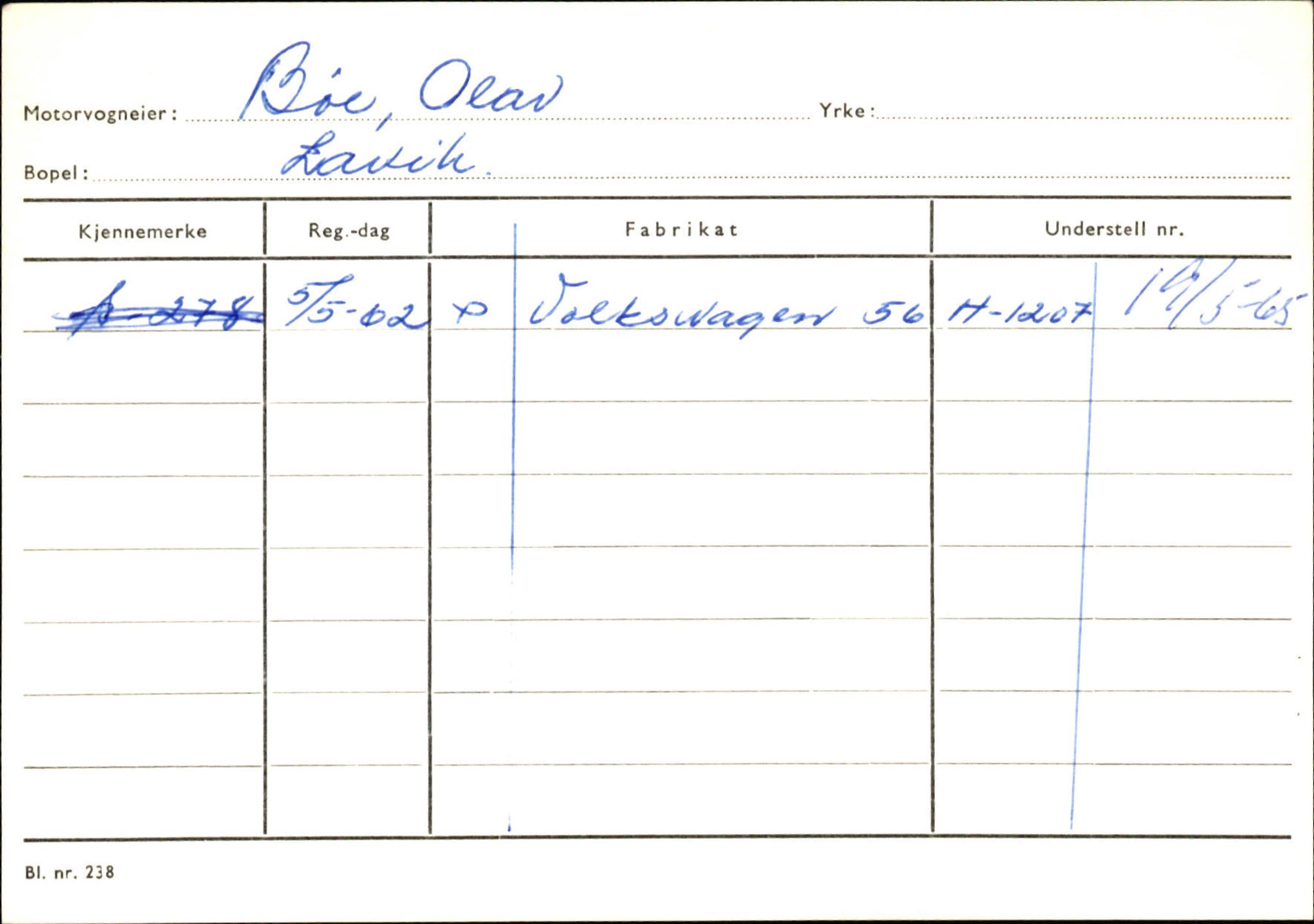 Statens vegvesen, Sogn og Fjordane vegkontor, SAB/A-5301/4/F/L0130: Eigarregister Eid T-Å. Høyanger A-O, 1945-1975, p. 822