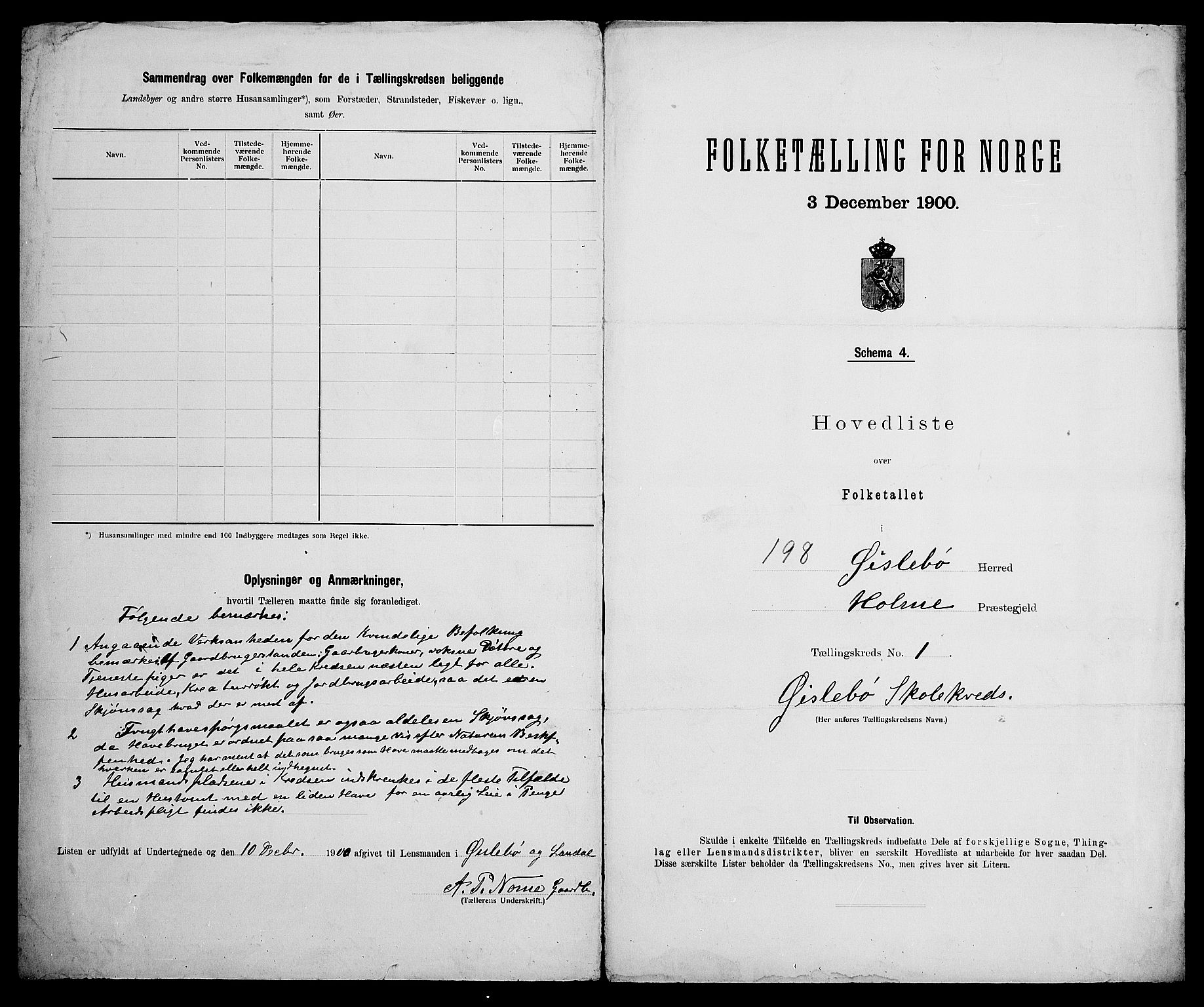 SAK, 1900 census for Øyslebø, 1900, p. 14