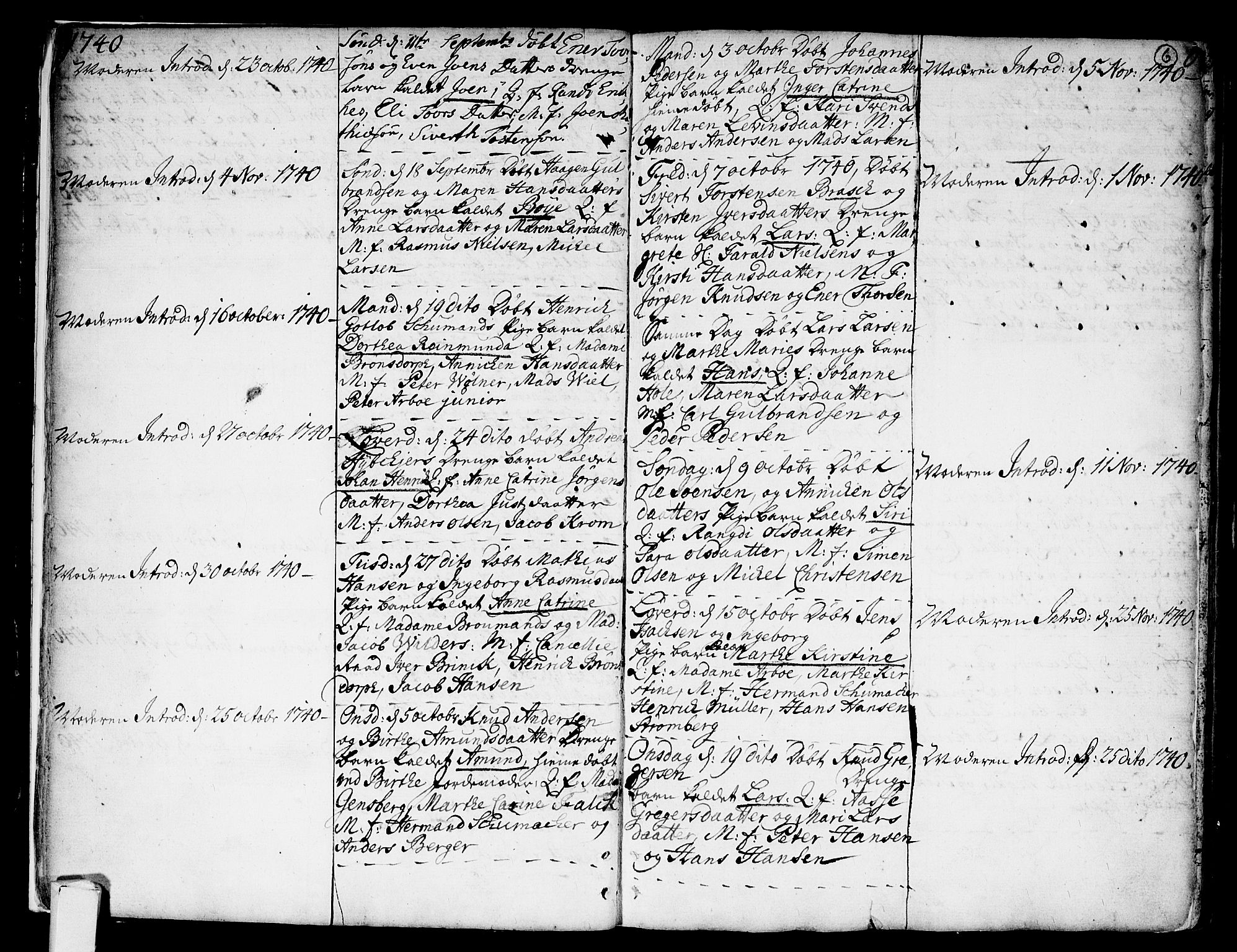 Strømsø kirkebøker, SAKO/A-246/F/Fa/L0007: Parish register (official) no. I 7, 1739-1751, p. 6