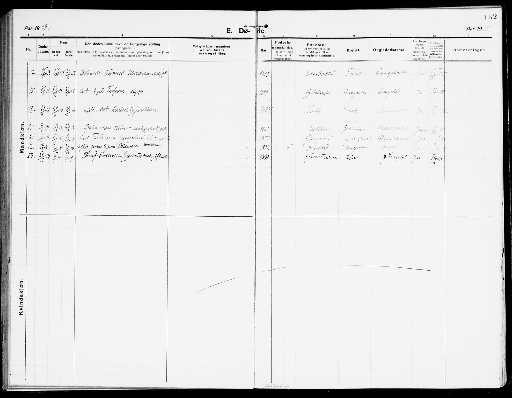 Åmli sokneprestkontor, AV/SAK-1111-0050/F/Fa/Fac/L0013: Parish register (official) no. A 13, 1914-1933, p. 132