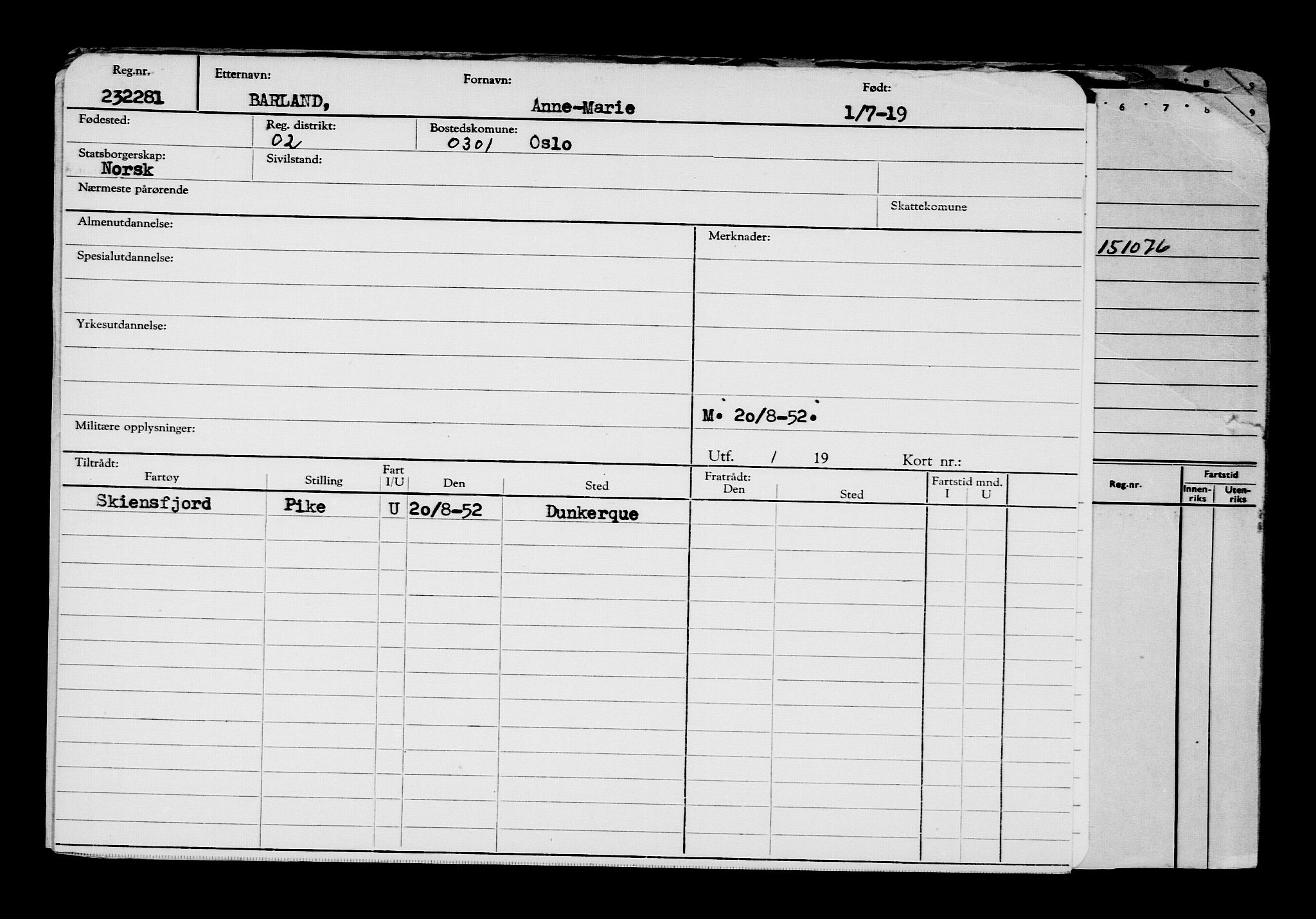 Direktoratet for sjømenn, AV/RA-S-3545/G/Gb/L0170: Hovedkort, 1919, p. 3