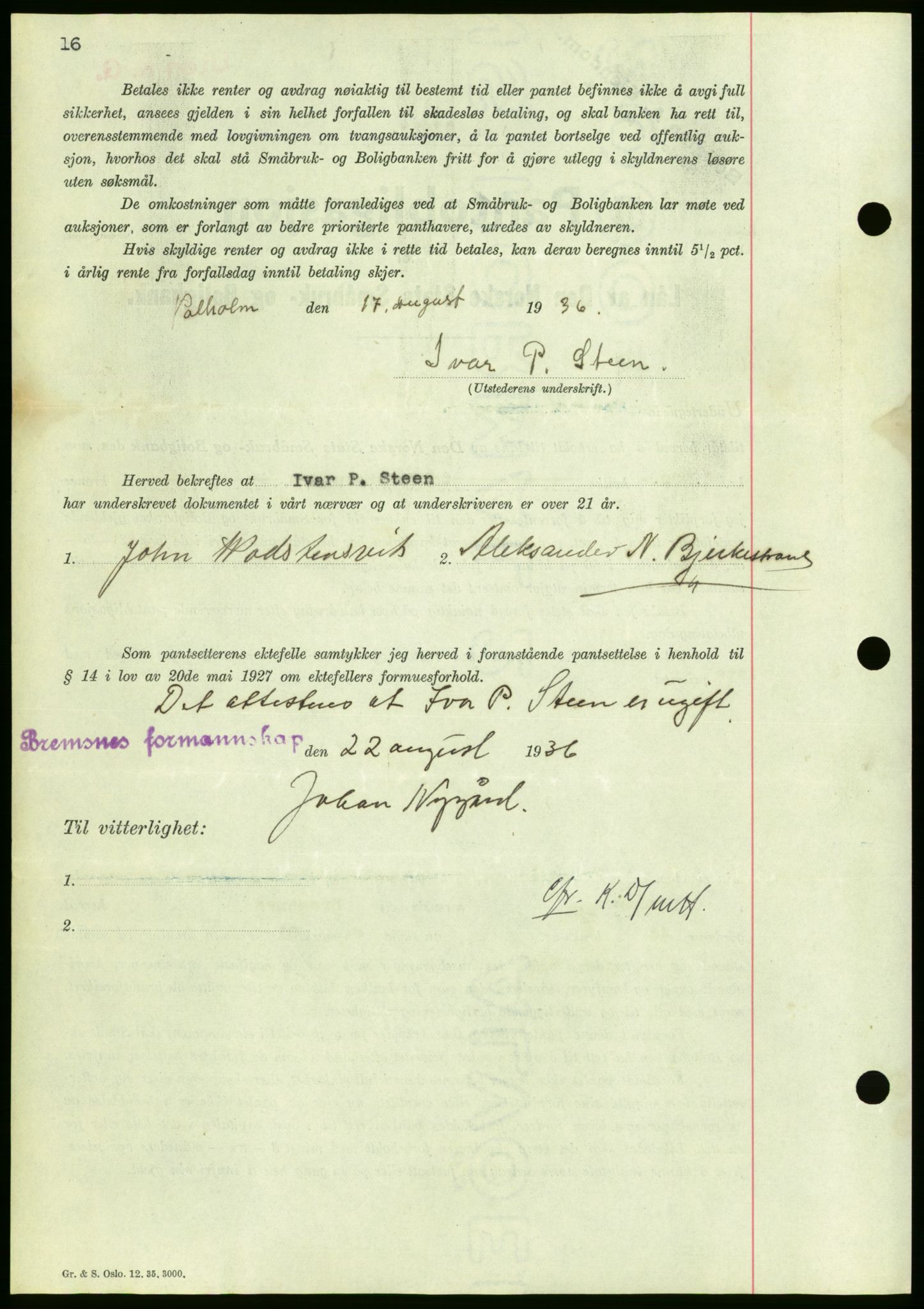 Nordmøre sorenskriveri, AV/SAT-A-4132/1/2/2Ca/L0090: Mortgage book no. B80, 1936-1937, Diary no: : 2011/1936