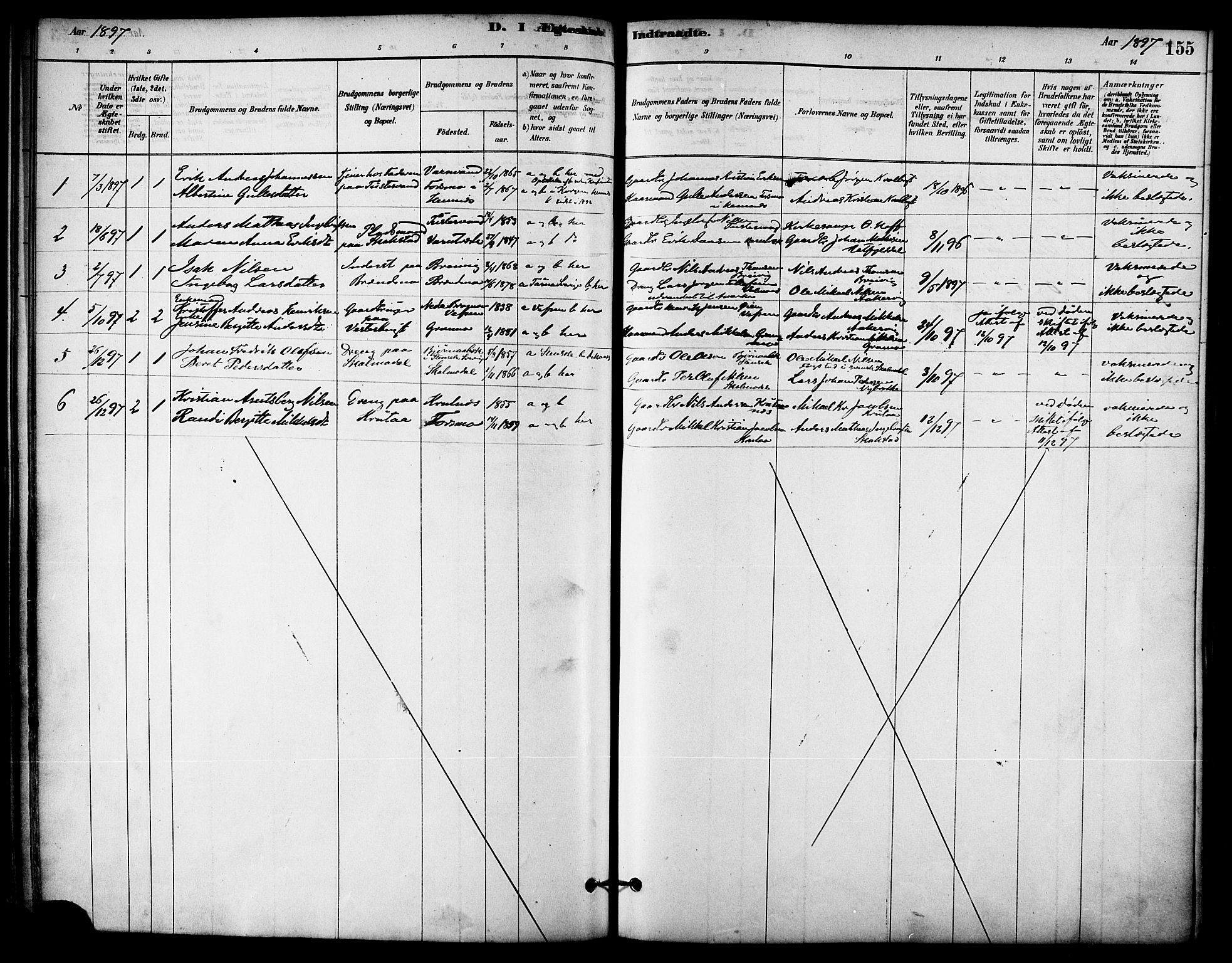 Ministerialprotokoller, klokkerbøker og fødselsregistre - Nordland, AV/SAT-A-1459/823/L0325: Parish register (official) no. 823A02, 1878-1898, p. 155