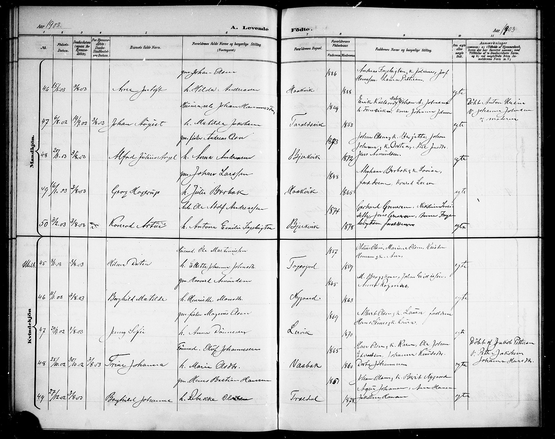 Ministerialprotokoller, klokkerbøker og fødselsregistre - Nordland, AV/SAT-A-1459/866/L0953: Parish register (copy) no. 866C02, 1900-1905