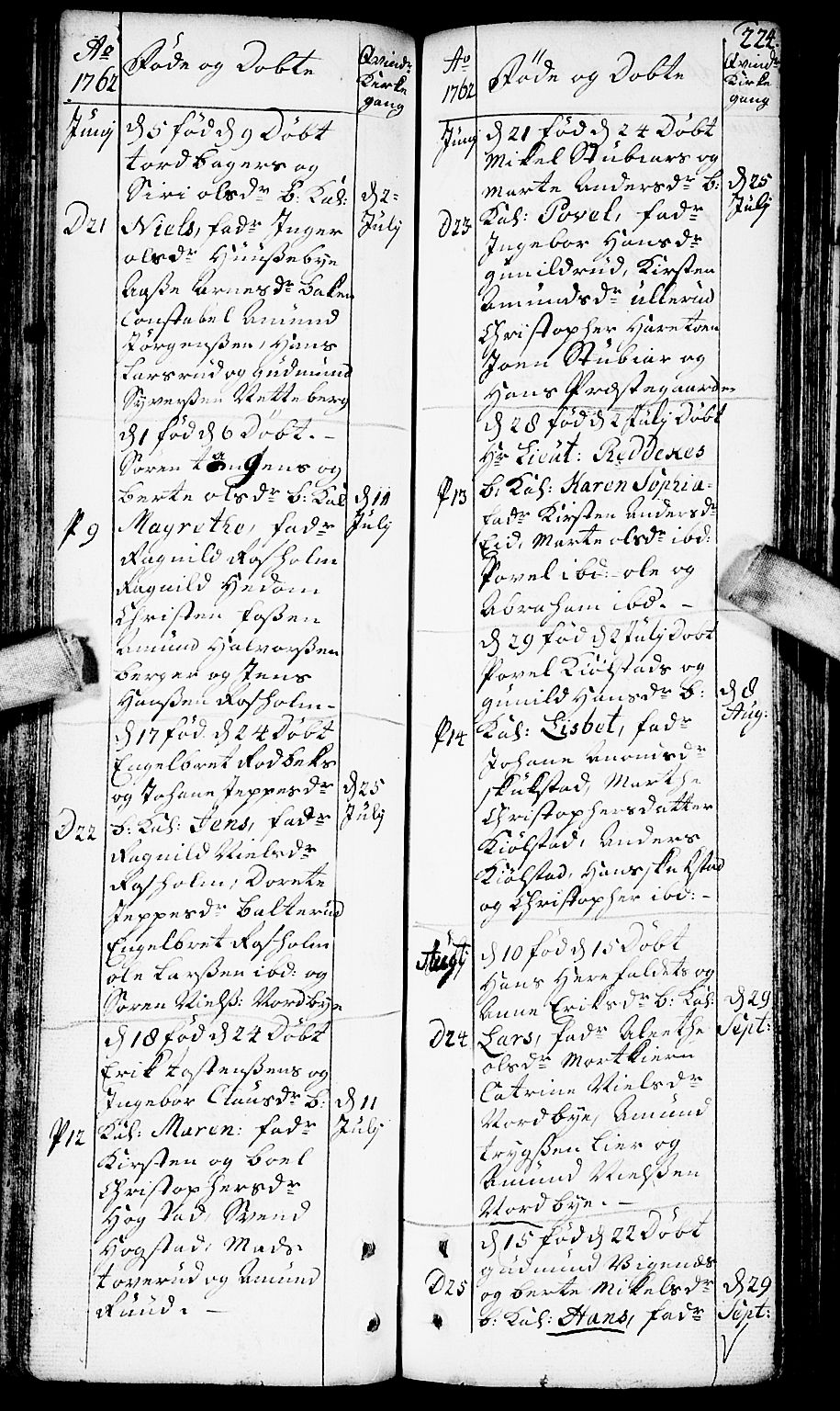 Aurskog prestekontor Kirkebøker, AV/SAO-A-10304a/F/Fa/L0002: Parish register (official) no. I 2, 1735-1766, p. 224