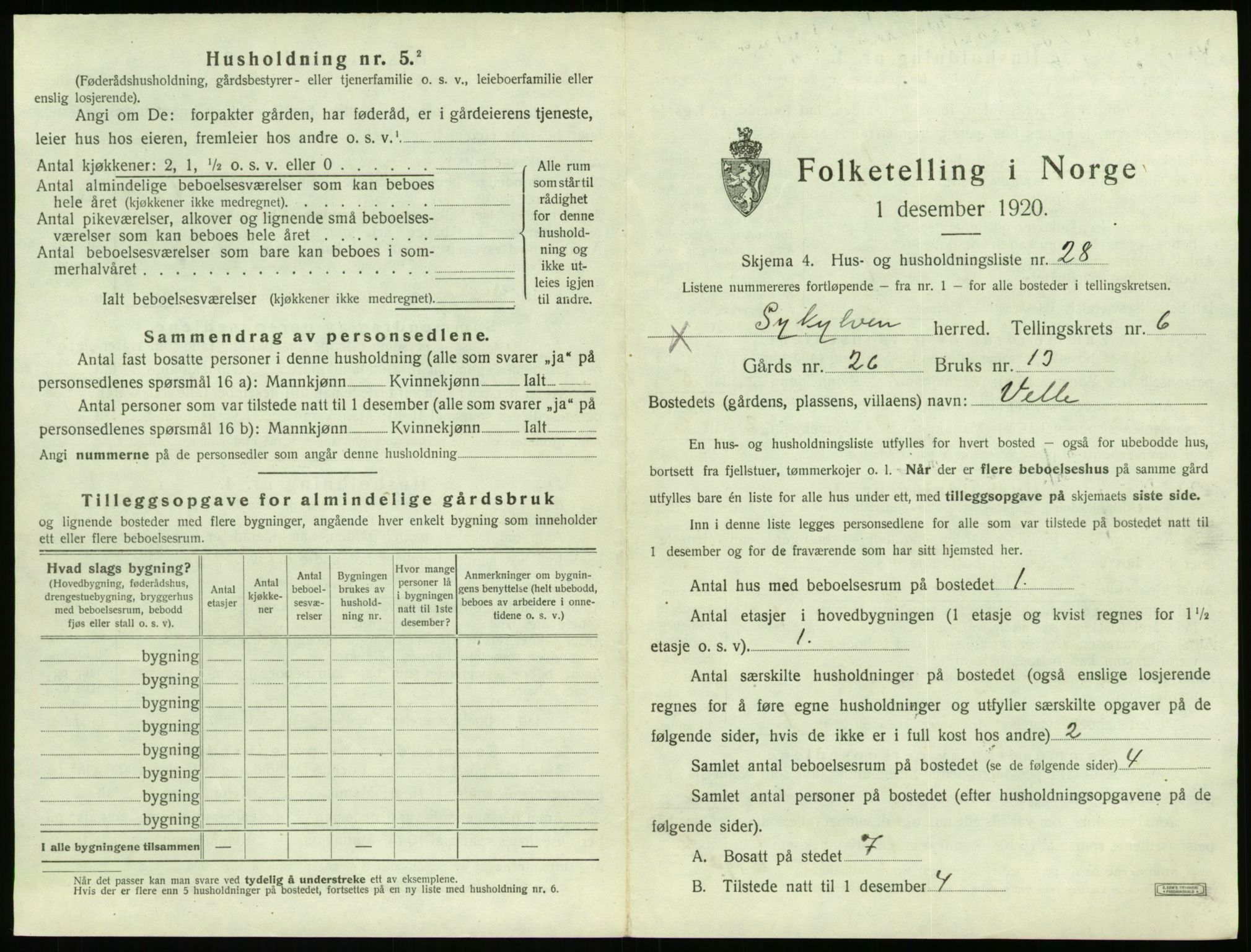 SAT, 1920 census for Sykkylven, 1920, p. 553