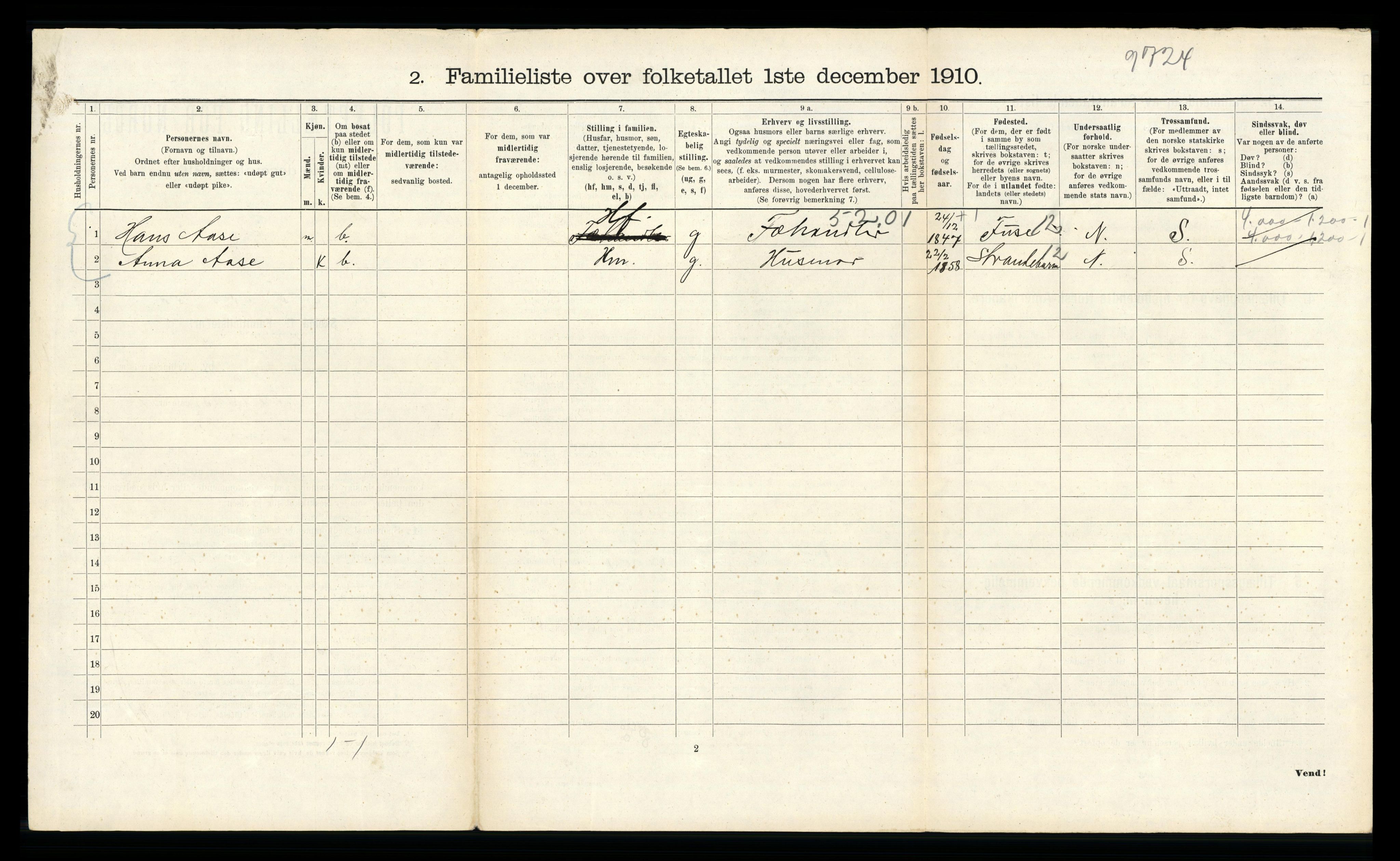 RA, 1910 census for Bergen, 1910, p. 43634