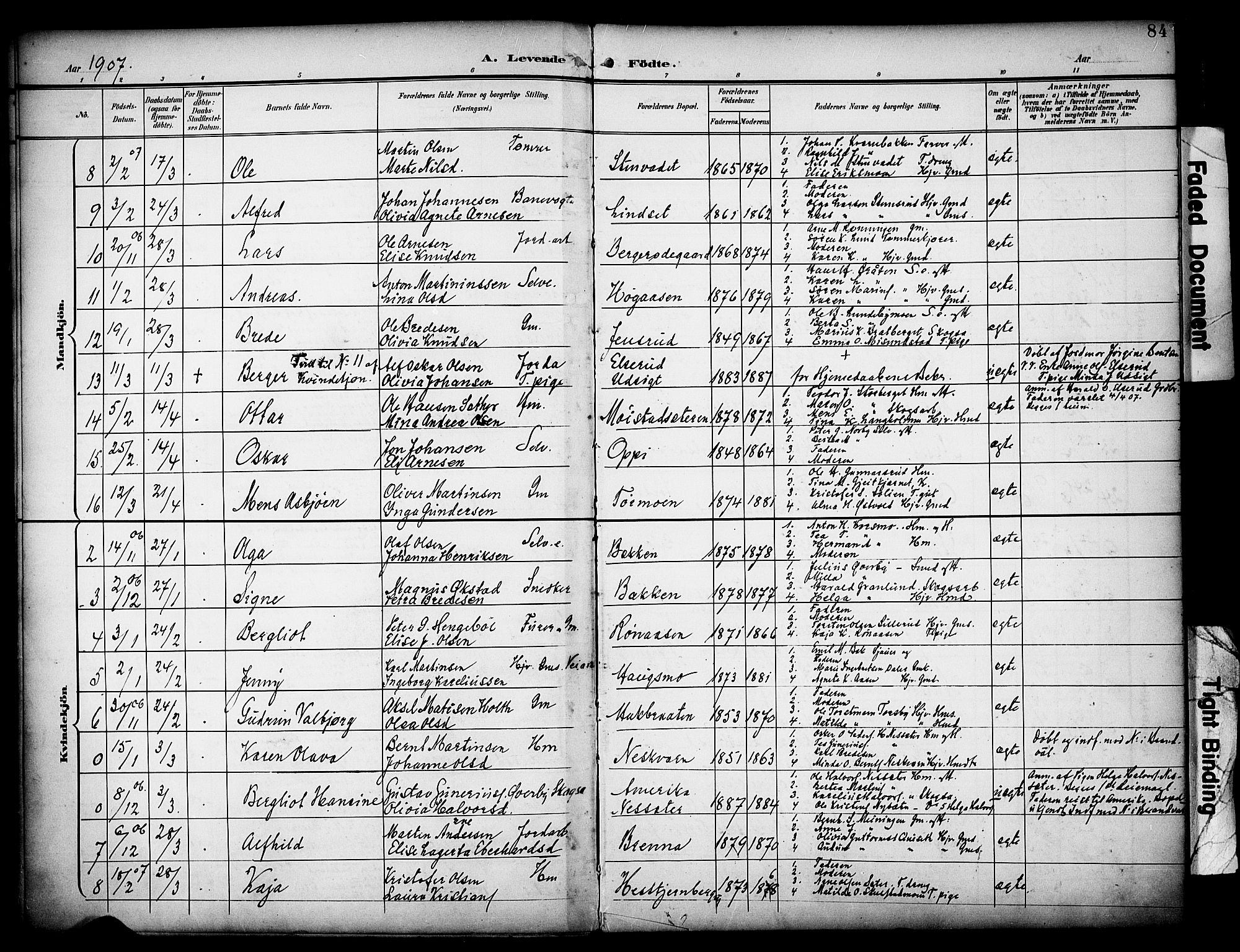 Grue prestekontor, AV/SAH-PREST-036/H/Ha/Haa/L0013: Parish register (official) no. 13, 1898-1910, p. 84