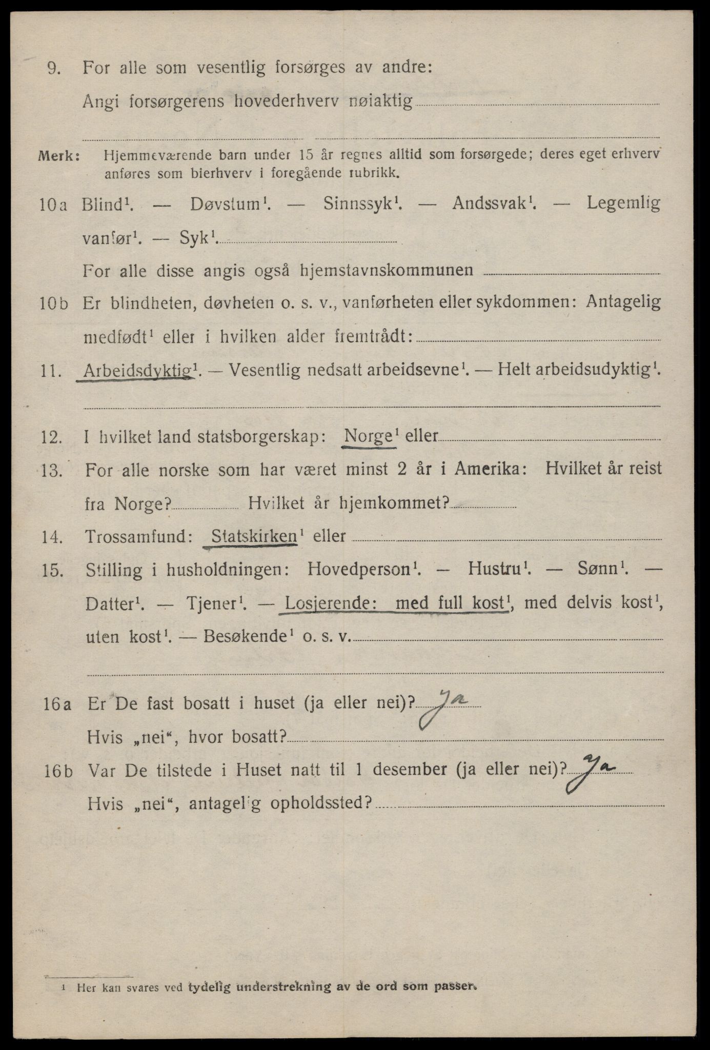 SAT, 1920 census for Trondheim, 1920, p. 68349