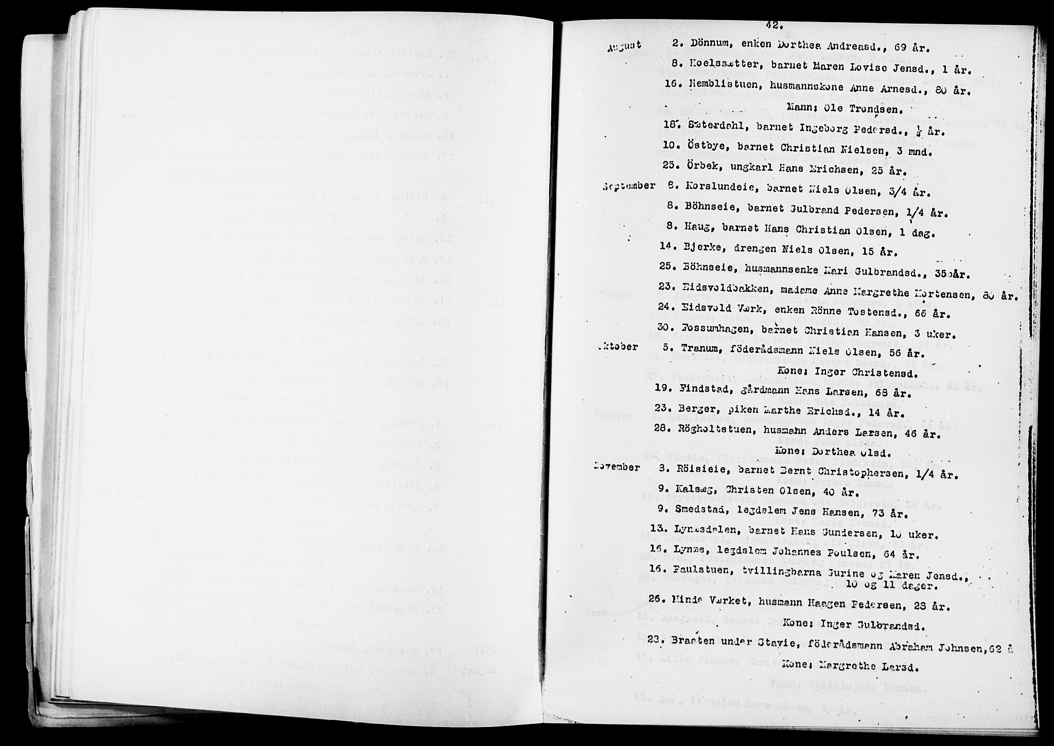 Eidsvoll prestekontor Kirkebøker, AV/SAO-A-10888/O/Oa/L0005: Other parish register no. 5, 1815-1865, p. 42