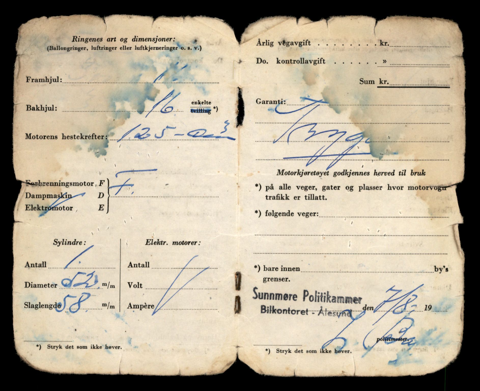 Møre og Romsdal vegkontor - Ålesund trafikkstasjon, AV/SAT-A-4099/F/Fe/L0040: Registreringskort for kjøretøy T 13531 - T 13709, 1927-1998, p. 100