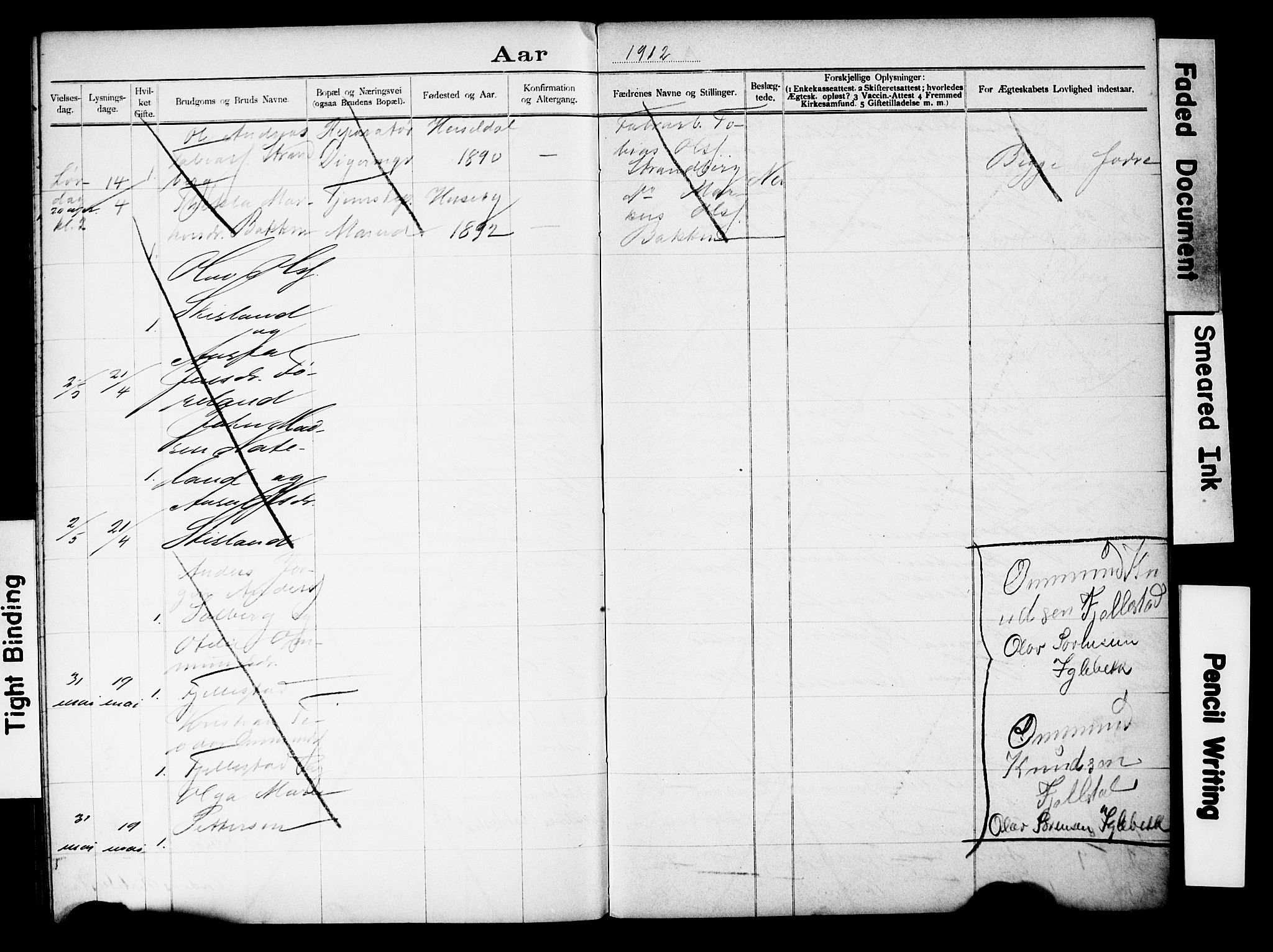 Vennesla sokneprestkontor, AV/SAK-1111-0045/J/L0032/0004: Banns register no. II 5 2, 1892-1917, p. 68