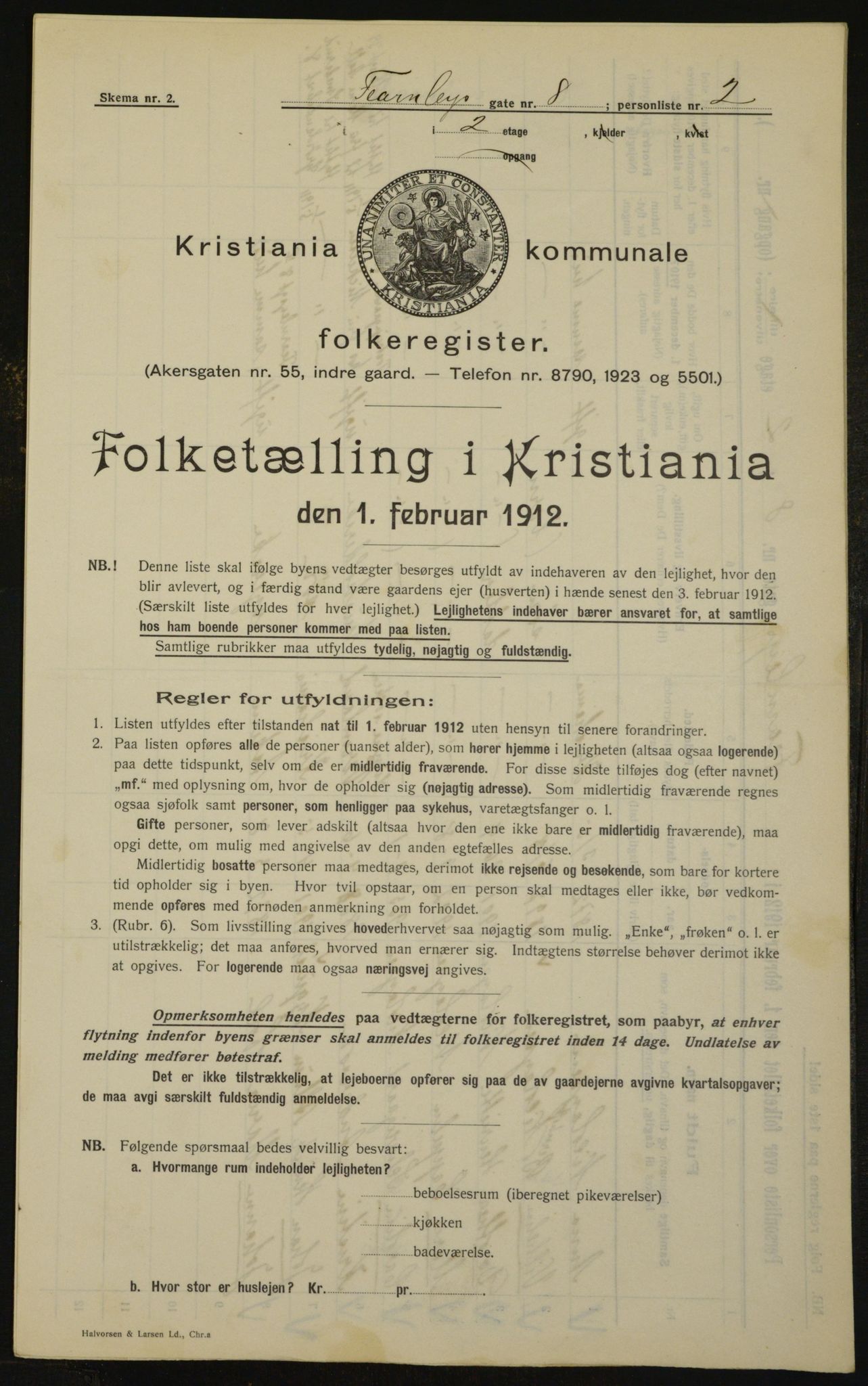 OBA, Municipal Census 1912 for Kristiania, 1912, p. 23945