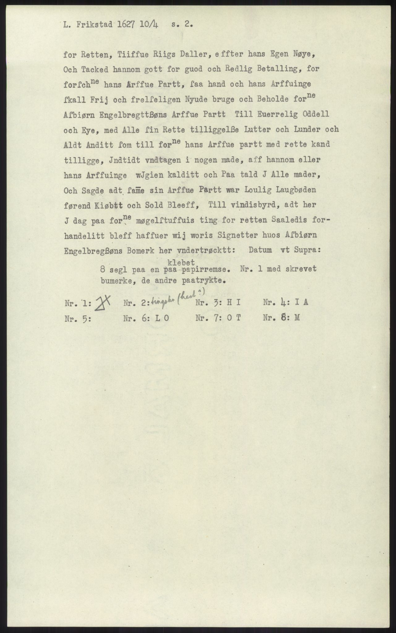 Samlinger til kildeutgivelse, Diplomavskriftsamlingen, AV/RA-EA-4053/H/Ha, p. 1208