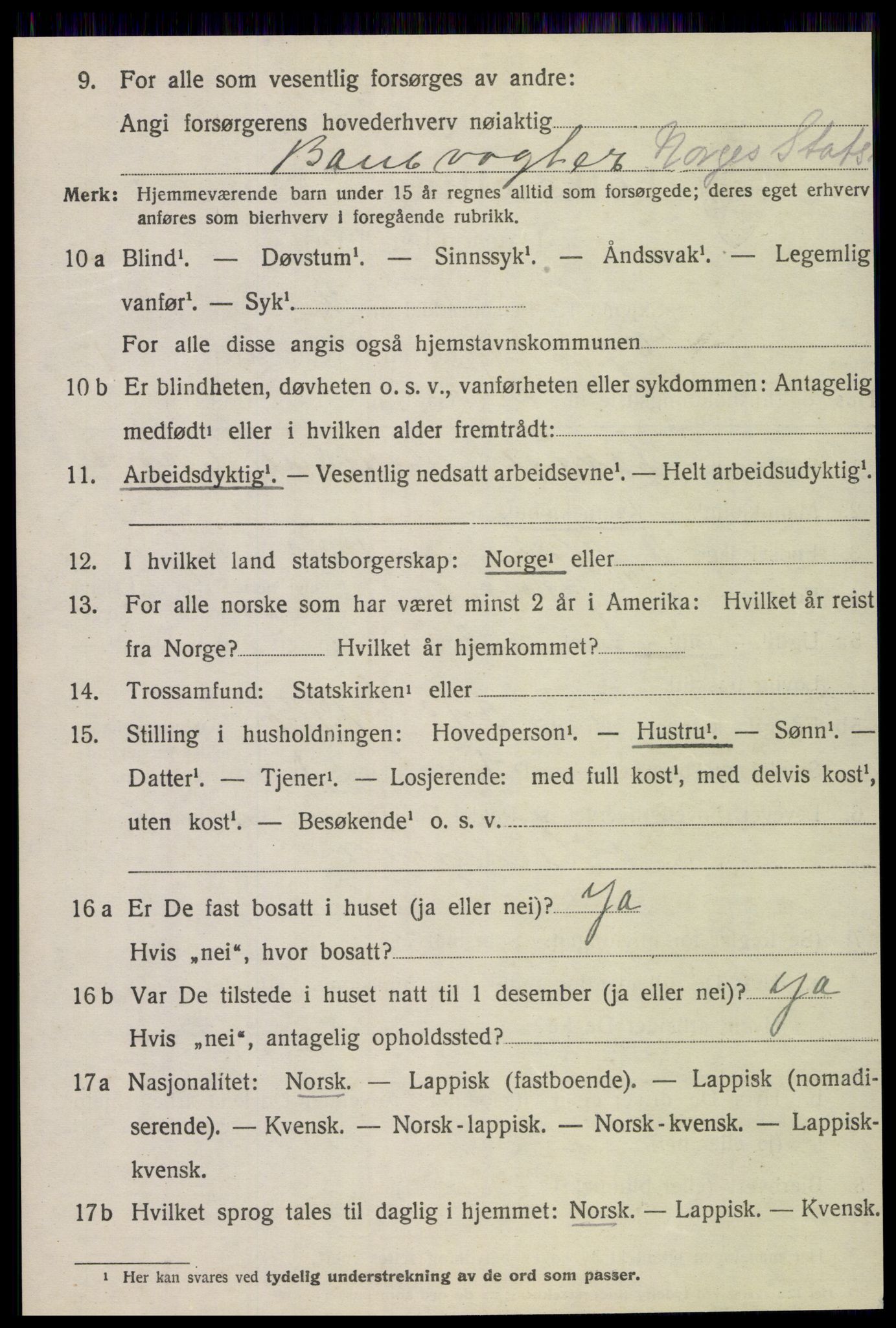 SAT, 1920 census for Egge, 1920, p. 1055