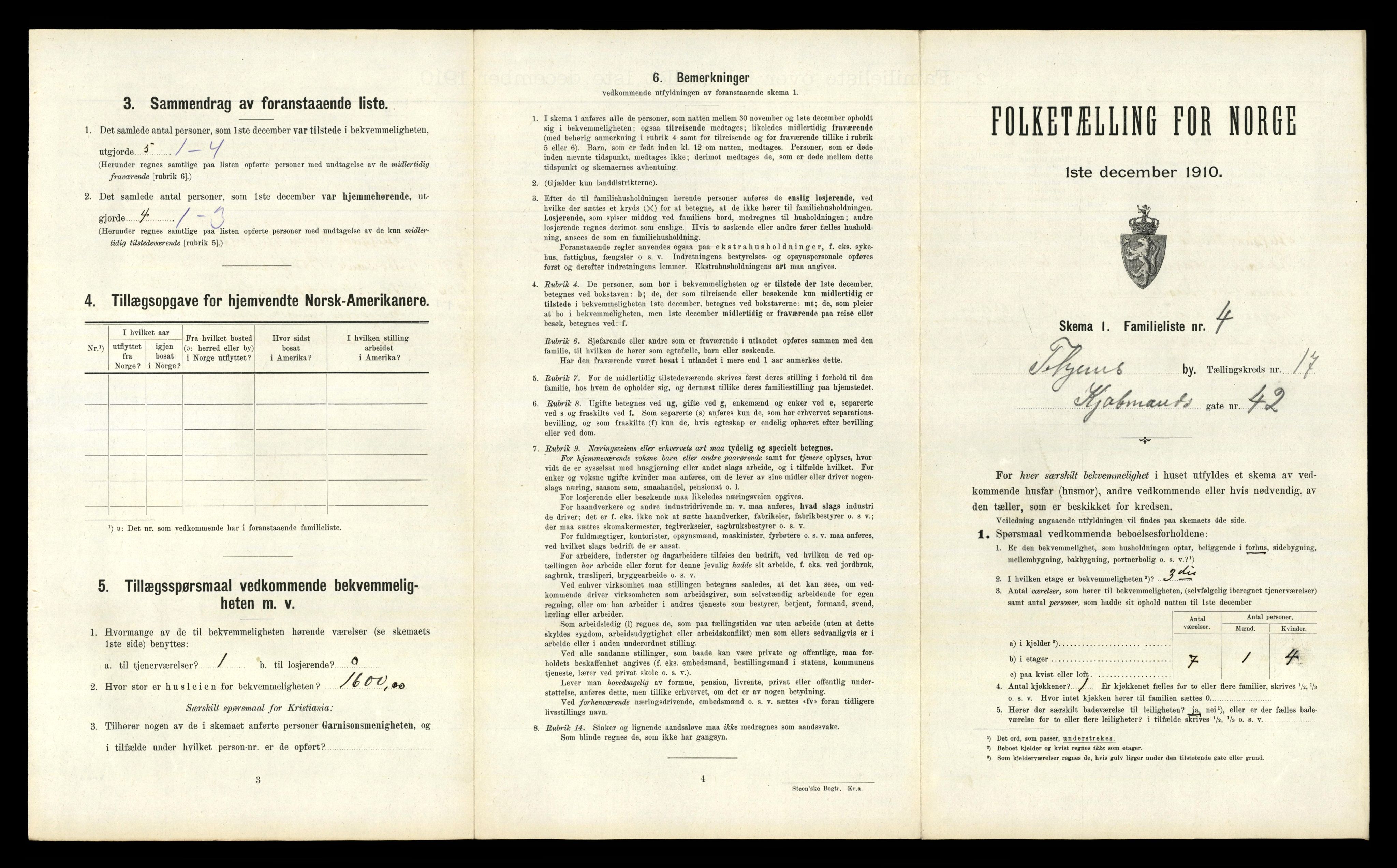 RA, 1910 census for Trondheim, 1910, p. 5771