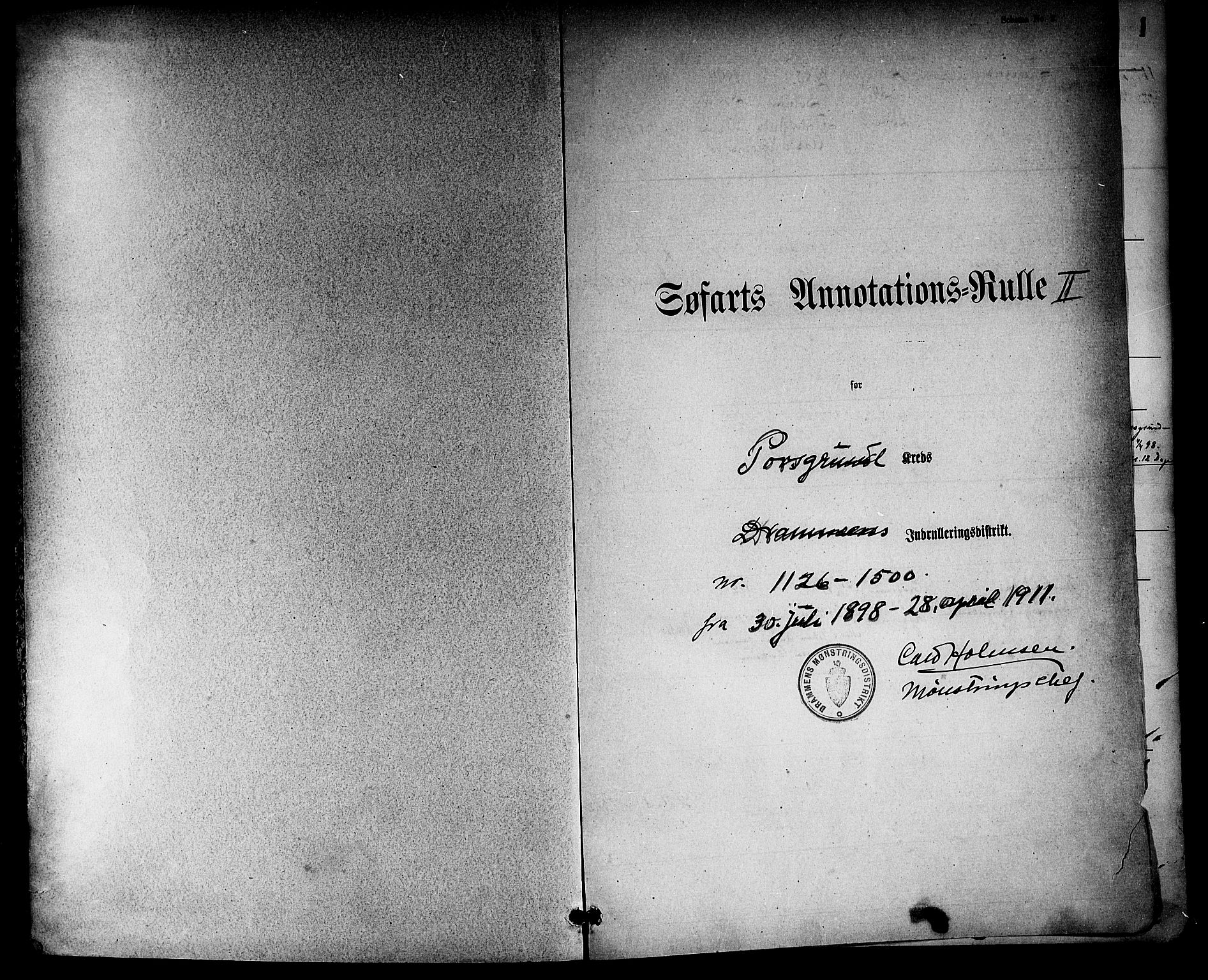 Porsgrunn innrulleringskontor, SAKO/A-829/F/Fb/L0006: Annotasjonsrulle, 1898-1911, p. 2