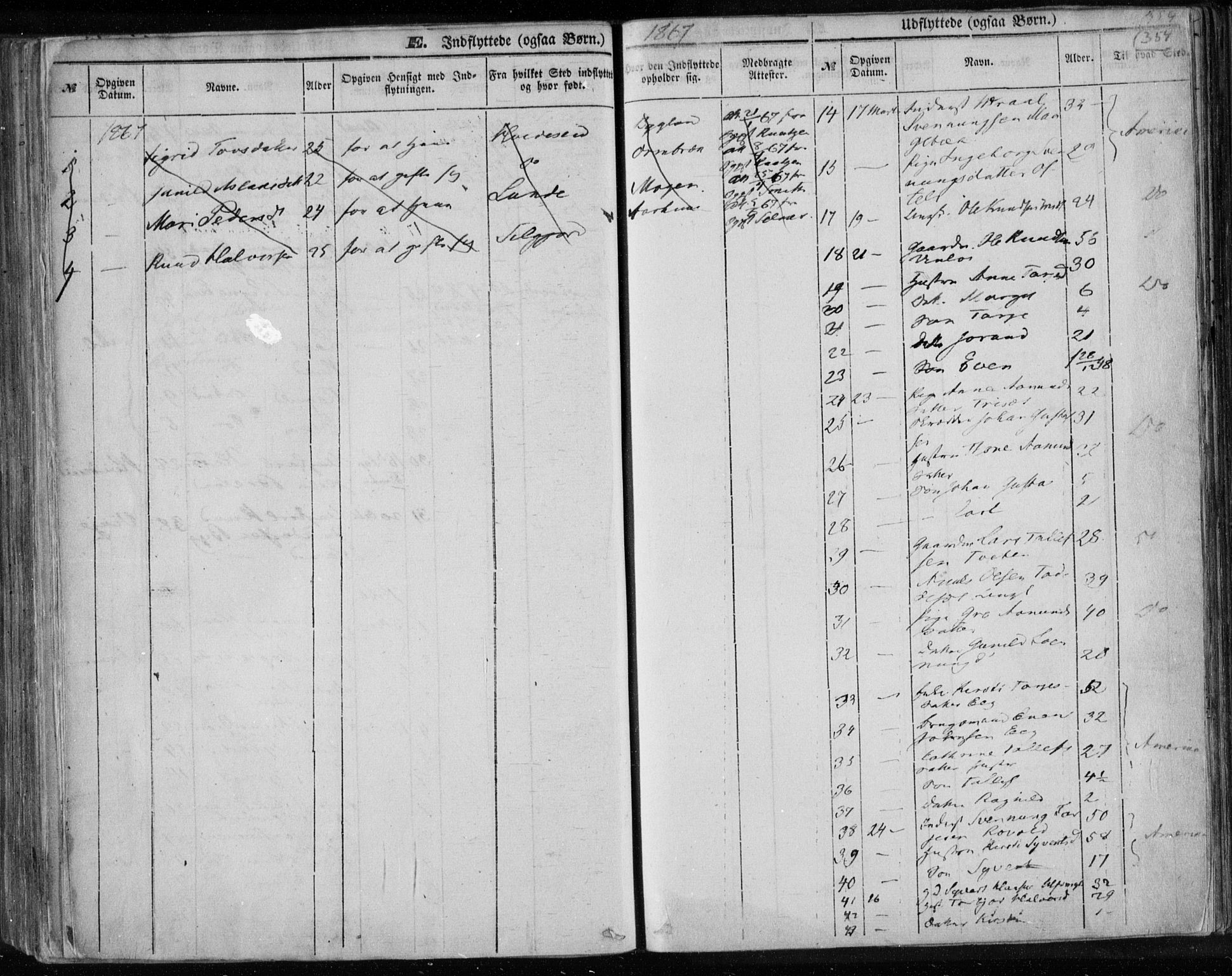 Lårdal kirkebøker, SAKO/A-284/F/Fa/L0006: Parish register (official) no. I 6, 1861-1886, p. 354