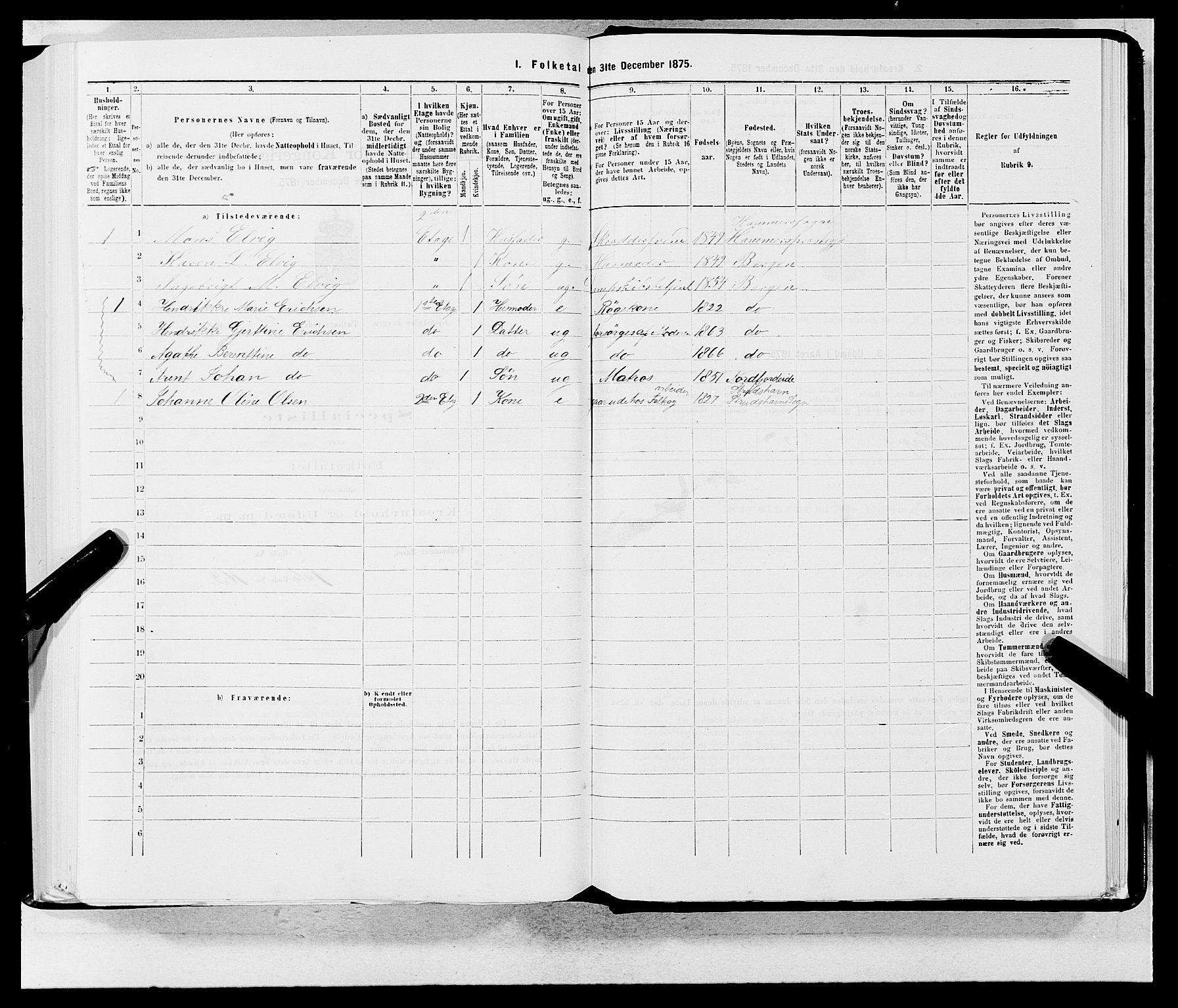 SAB, 1875 census for 1301 Bergen, 1875, p. 320