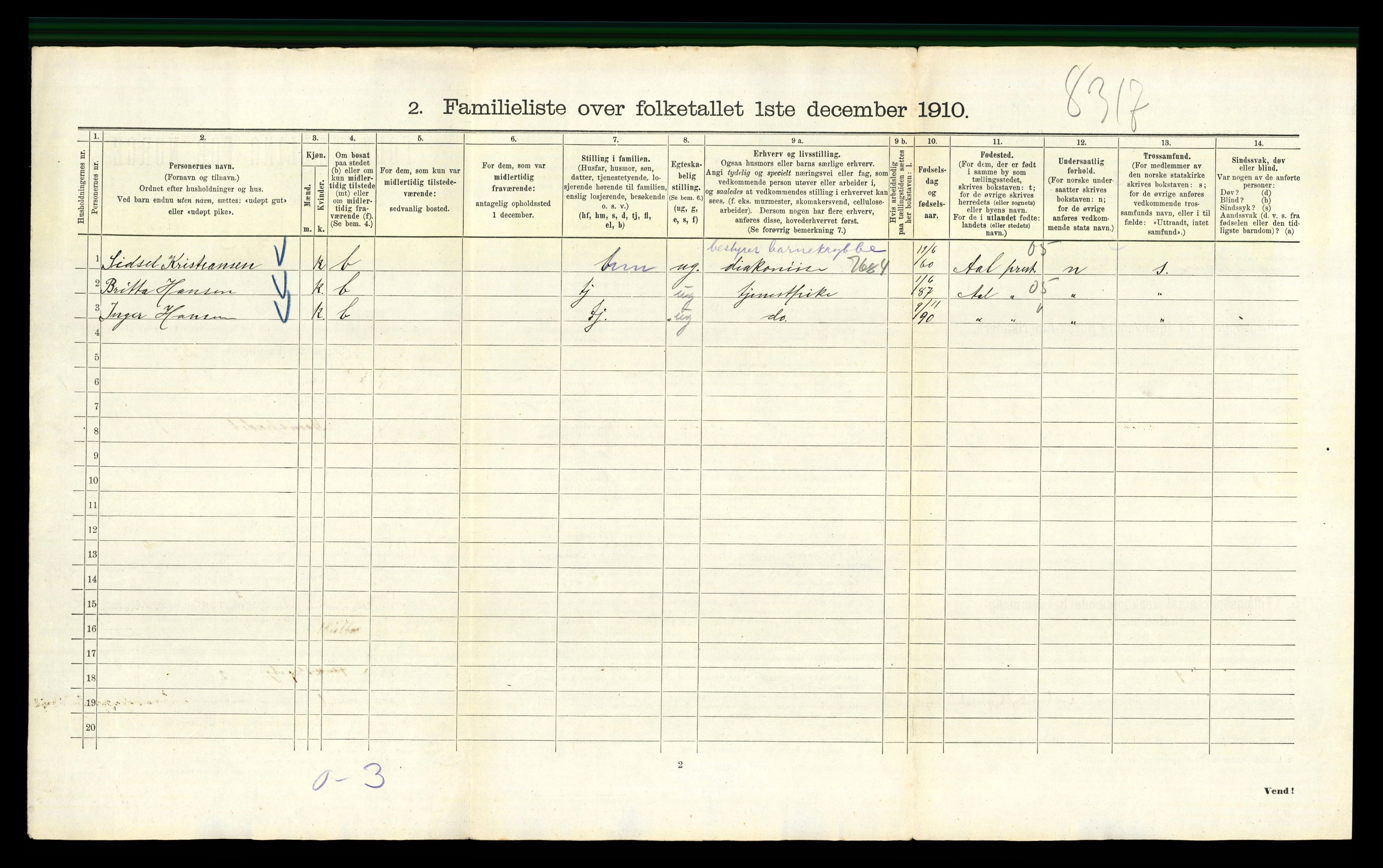 RA, 1910 census for Kristiania, 1910, p. 15092