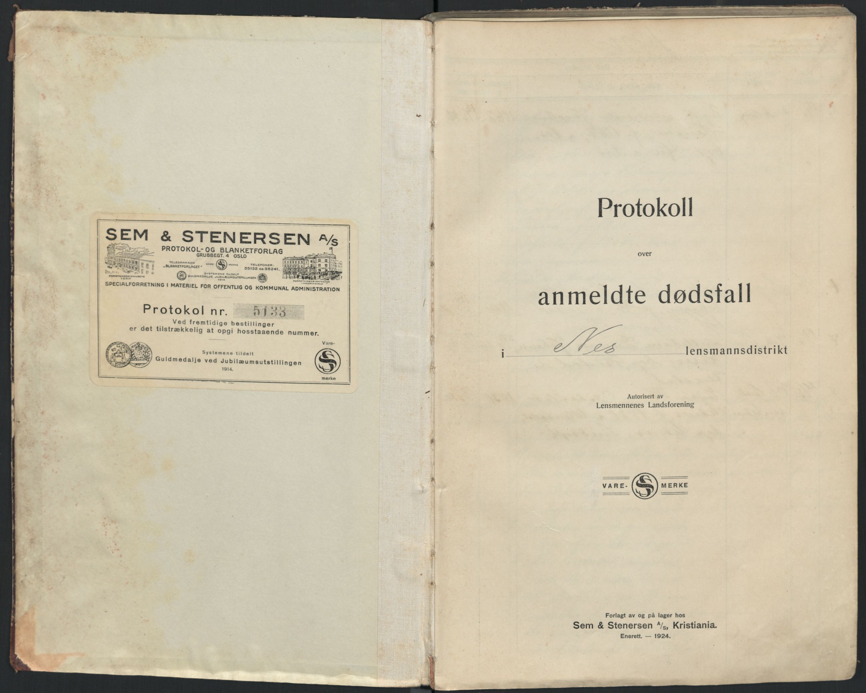 Nes lensmannskontor (Akershus), AV/SAO-A-10405/H/Ha, 1926-1932