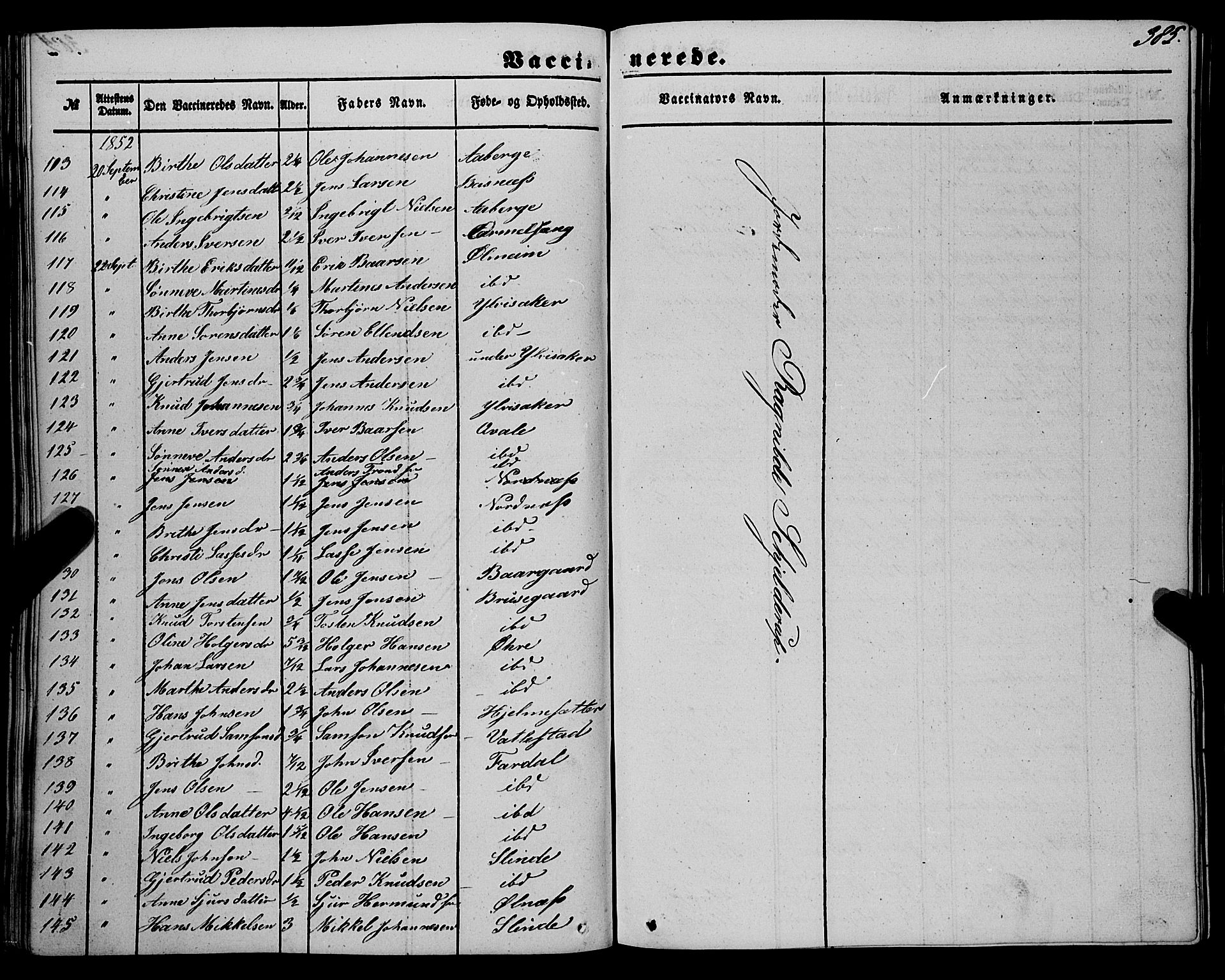 Sogndal sokneprestembete, AV/SAB-A-81301/H/Haa/Haaa/L0012II: Parish register (official) no. A 12II, 1847-1877, p. 385