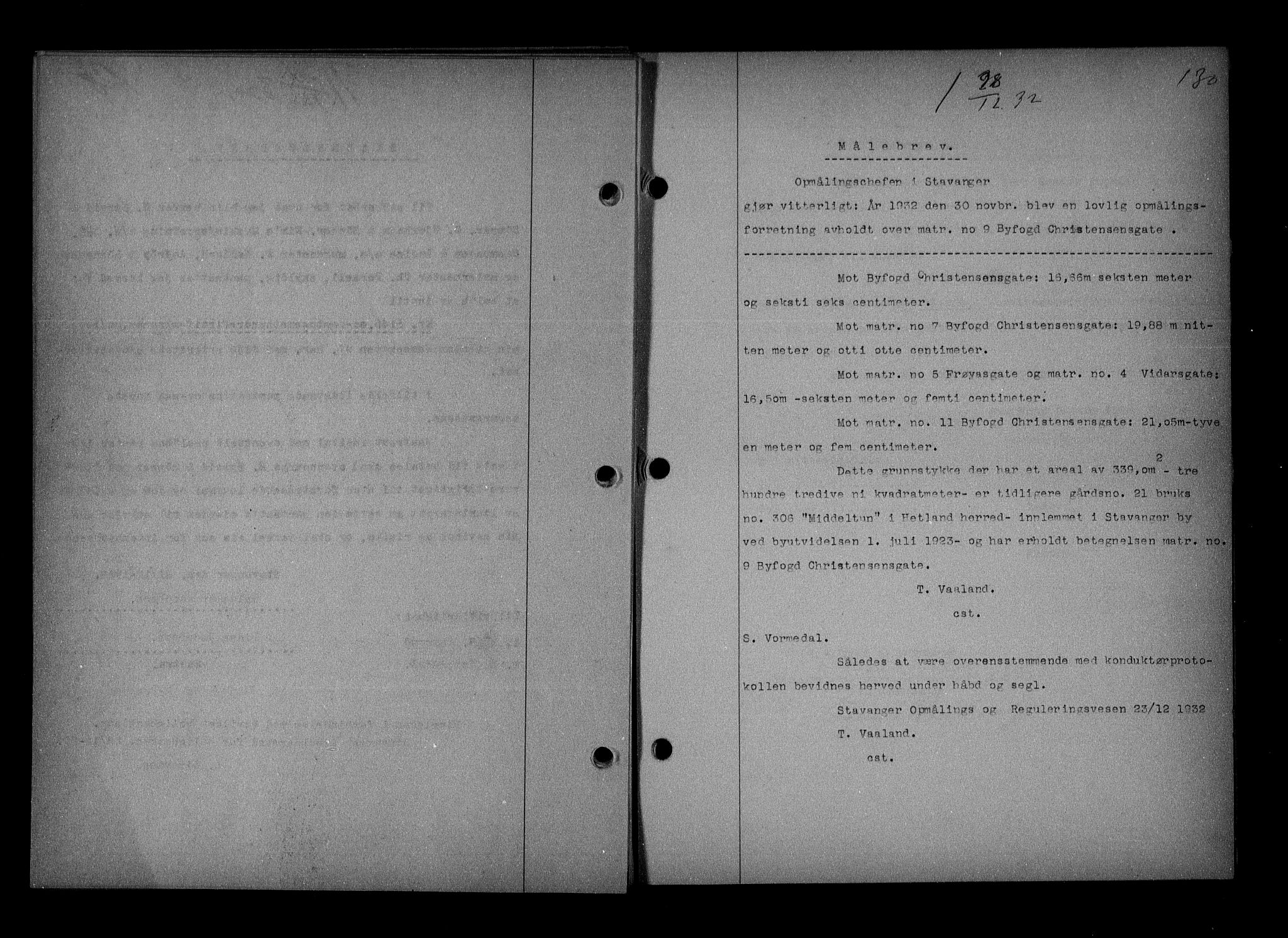 Stavanger byfogd, SAST/A-101408/001/4/41/410/410BB/L0063: Mortgage book no. 53, 1932-1933, Deed date: 28.12.1932