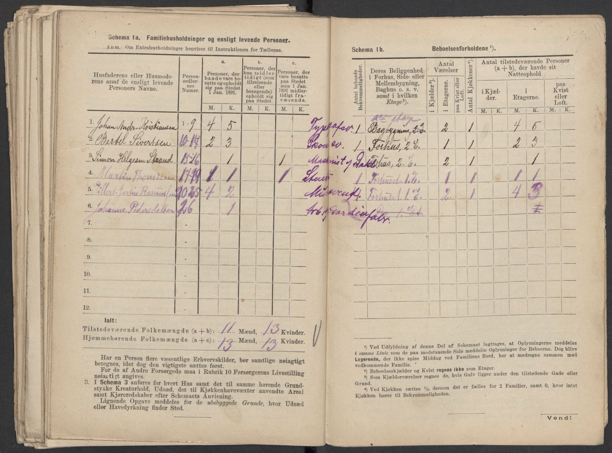 RA, 1891 Census for 1301 Bergen, 1891, p. 702