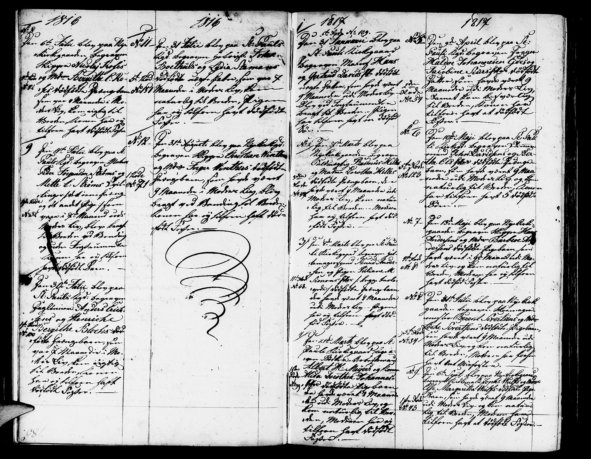 Nykirken Sokneprestembete, SAB/A-77101/H/Haa/L0006: Parish register (official) no. A 6, 1808-1820, p. 185