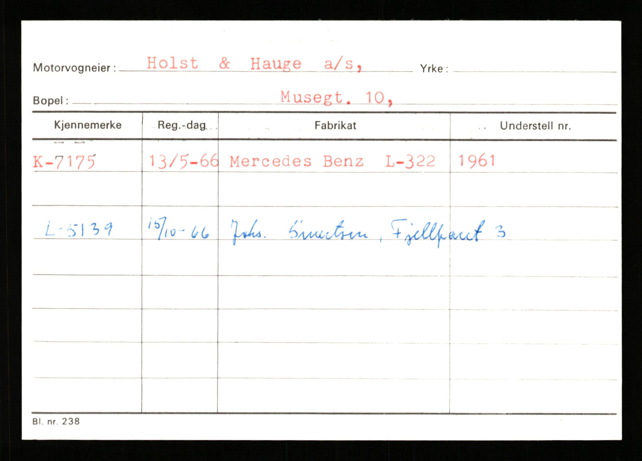 Stavanger trafikkstasjon, SAST/A-101942/0/G/L0002: Registreringsnummer: 5791 - 10405, 1930-1971, p. 671