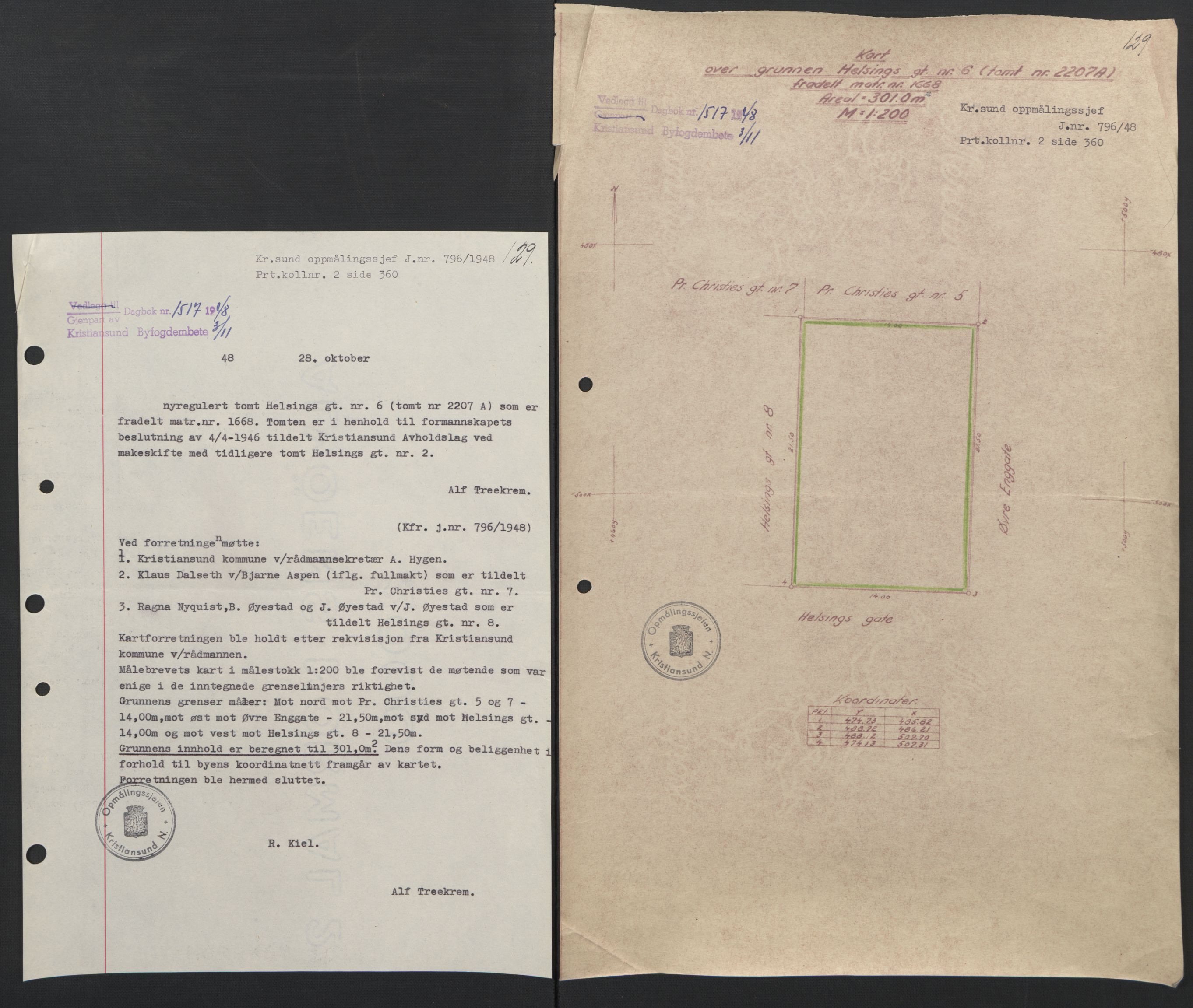 Kristiansund byfogd, AV/SAT-A-4587/A/27: Mortgage book no. 42, 1947-1950, Diary no: : 1517/1948