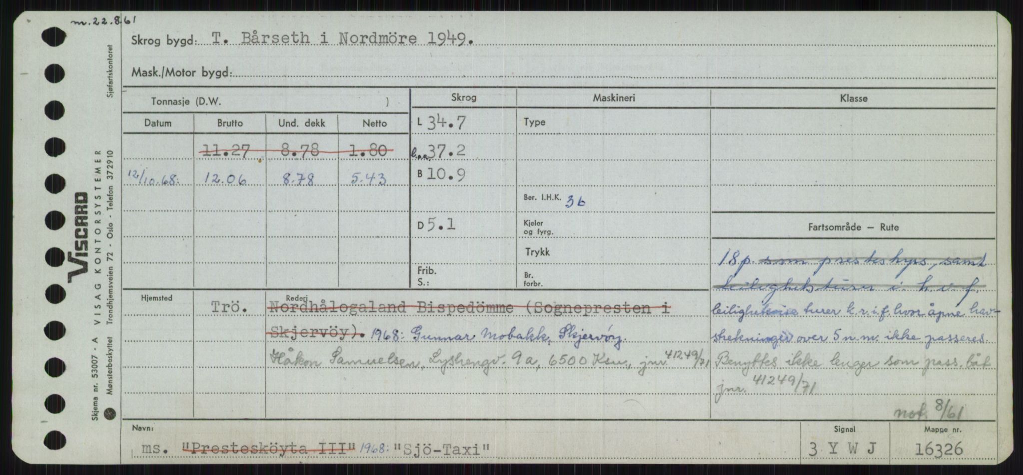 Sjøfartsdirektoratet med forløpere, Skipsmålingen, AV/RA-S-1627/H/Ha/L0005/0001: Fartøy, S-Sven / Fartøy, S-Skji, p. 493