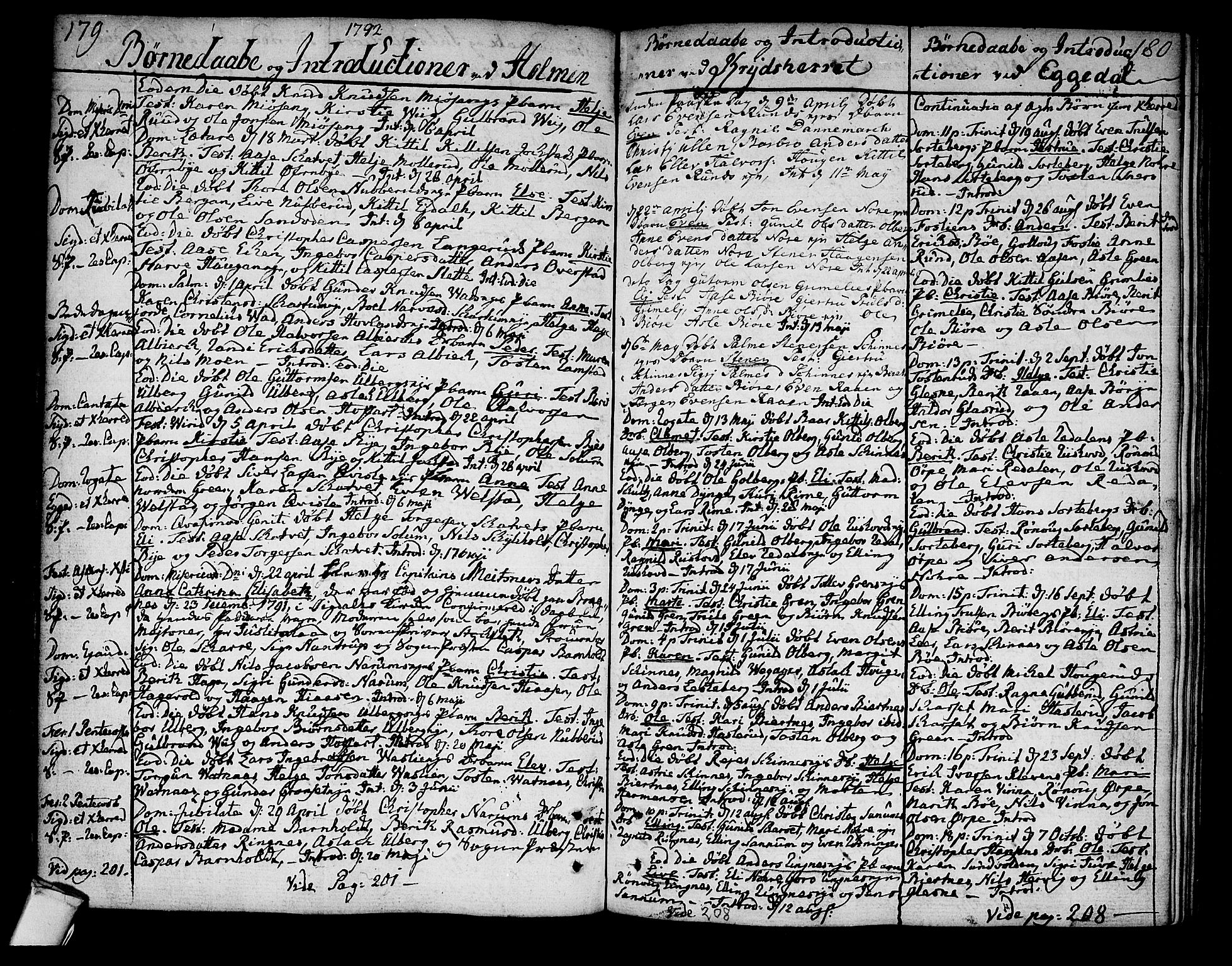 Sigdal kirkebøker, SAKO/A-245/F/Fa/L0002: Parish register (official) no. I 2, 1778-1792, p. 179-180