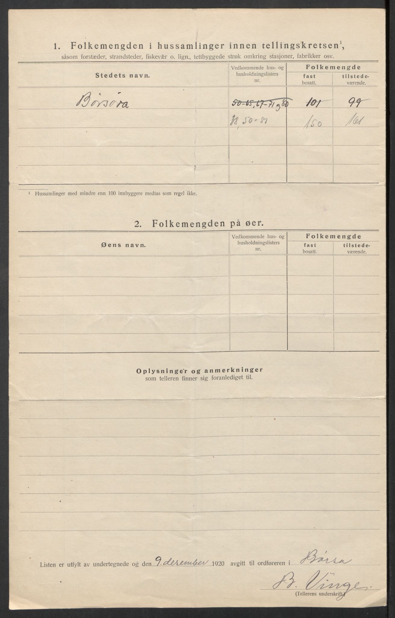 SAT, 1920 census for Børsa, 1920, p. 19