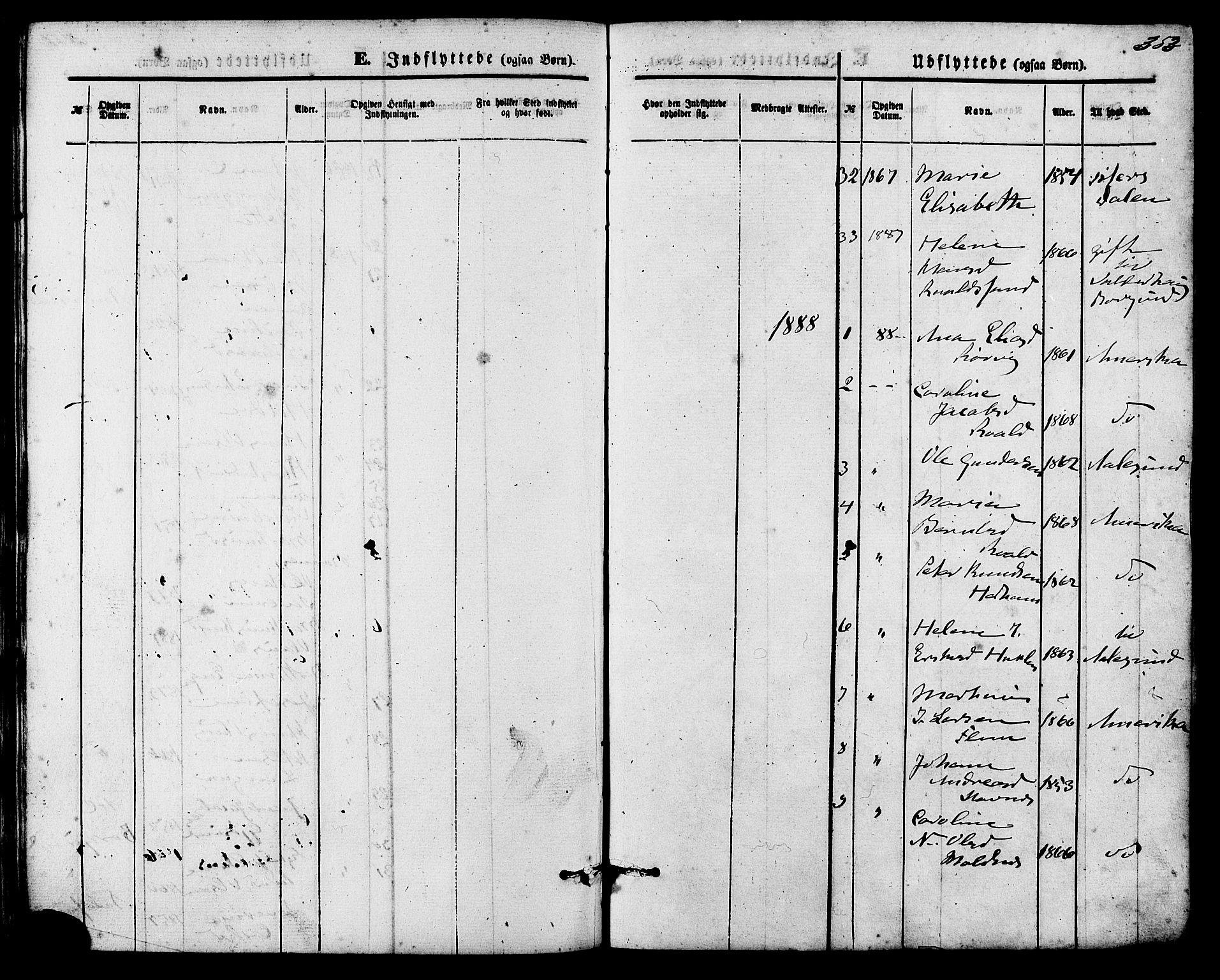 Ministerialprotokoller, klokkerbøker og fødselsregistre - Møre og Romsdal, AV/SAT-A-1454/536/L0500: Parish register (official) no. 536A09, 1876-1889, p. 353