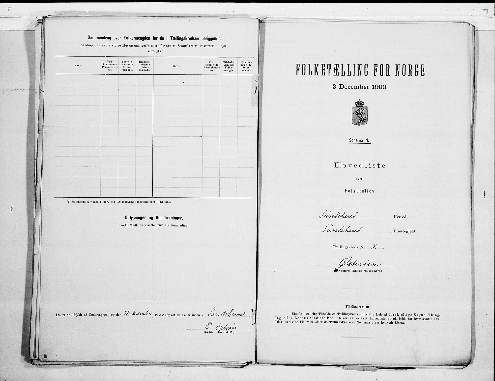 RA, 1900 census for Sandeherred, 1900, p. 12