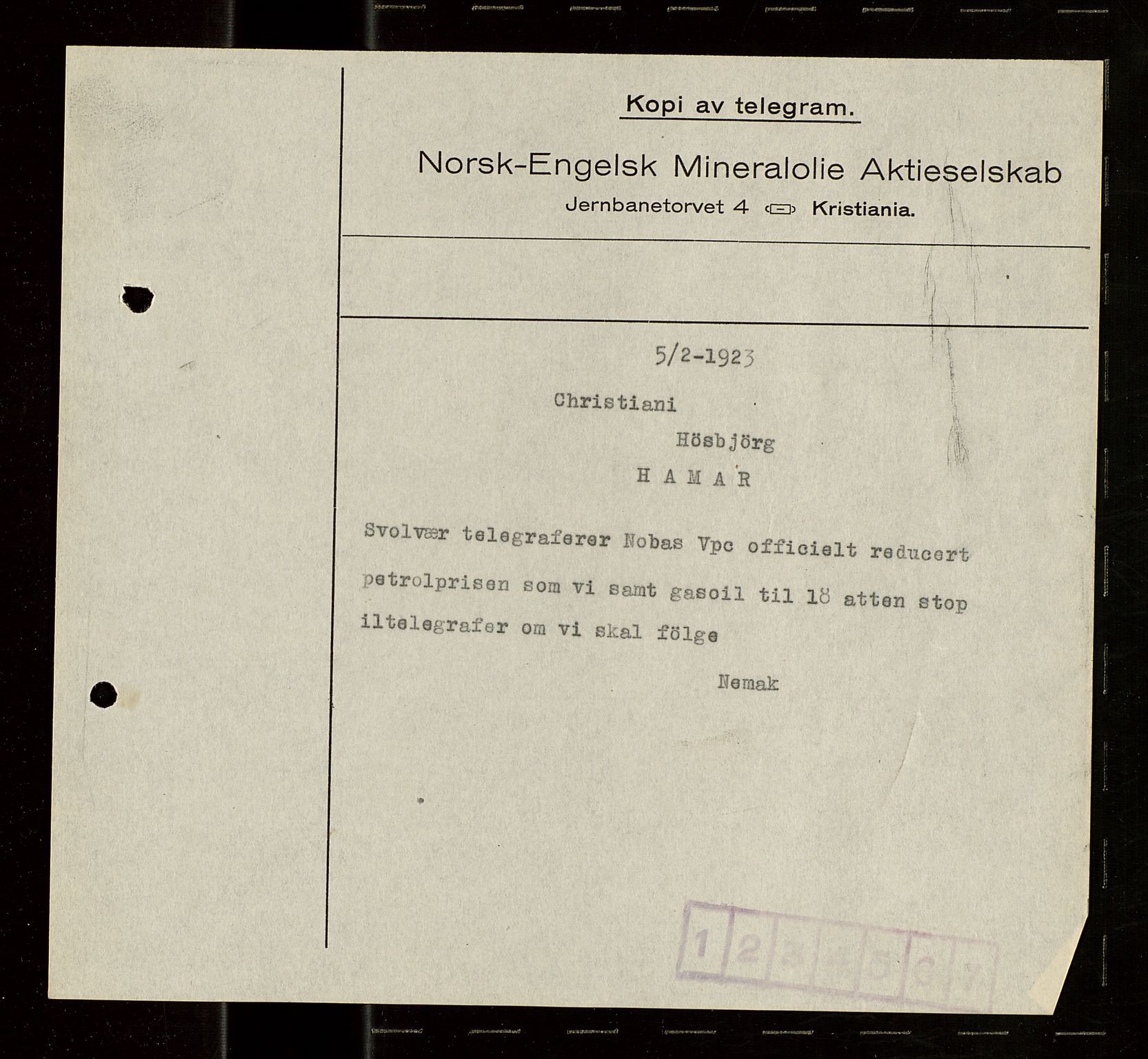 Pa 1521 - A/S Norske Shell, AV/SAST-A-101915/E/Ea/Eaa/L0021: Sjefskorrespondanse, 1918, p. 89