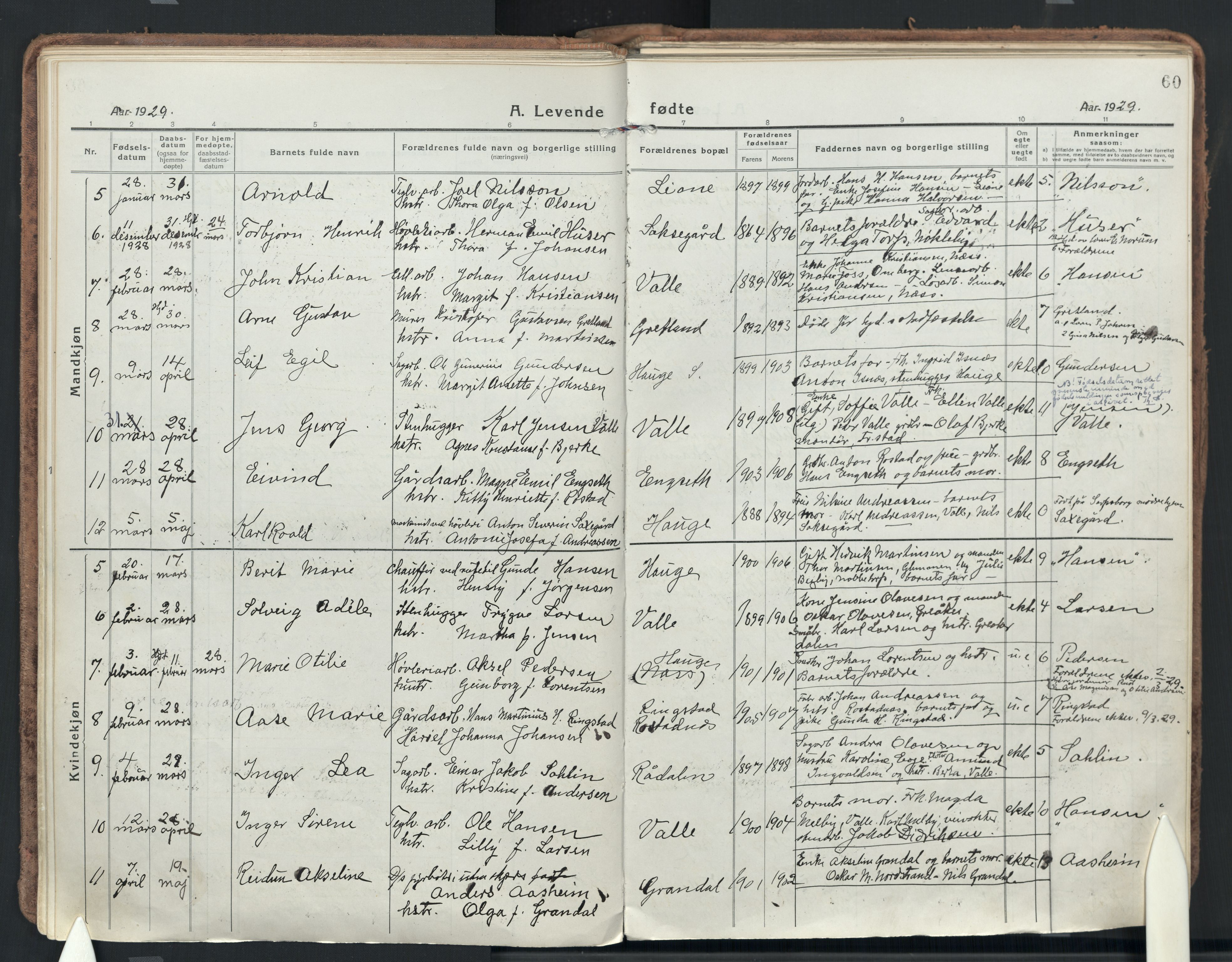 Rolvsøy prestekontor Kirkebøker, AV/SAO-A-2004/F/Fa/L0003: Parish register (official) no. 3, 1917-1935, p. 60