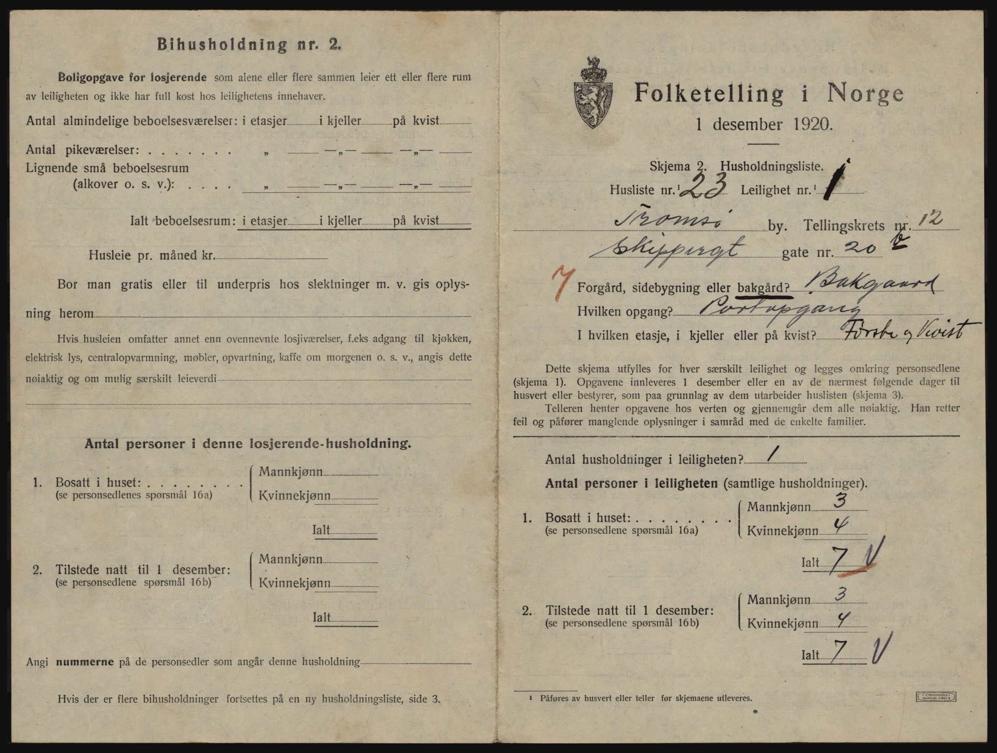 SATØ, 1920 census for Tromsø, 1920, p. 5989