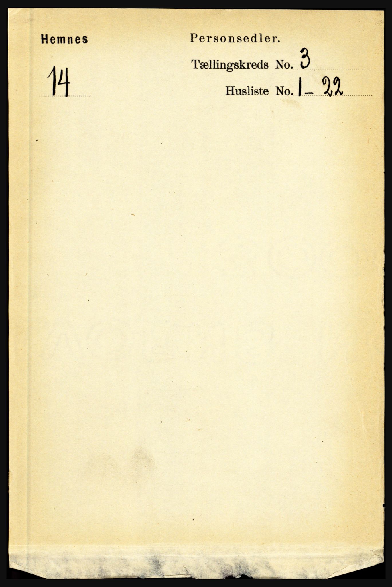 RA, 1891 census for 1832 Hemnes, 1891, p. 1923