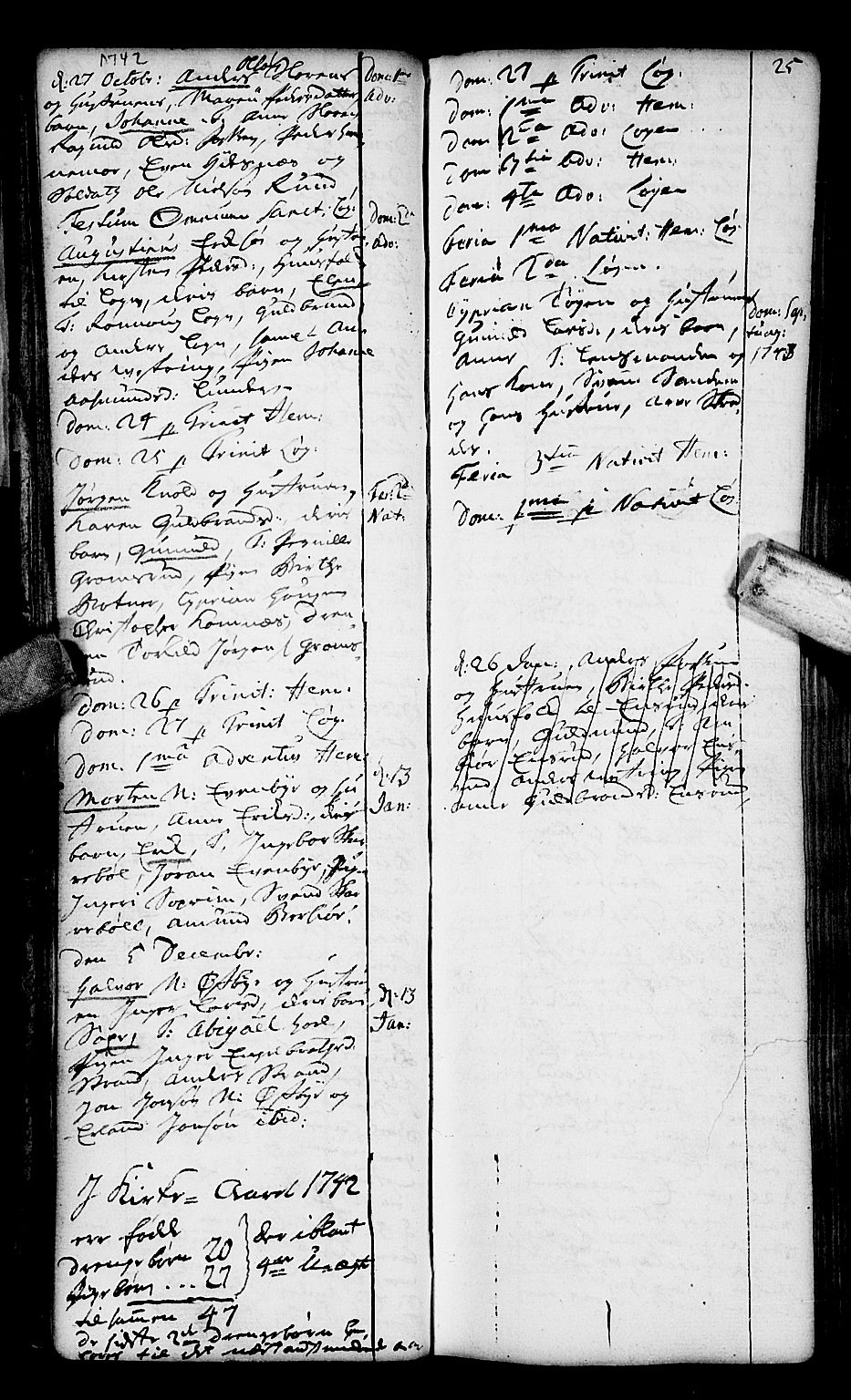 Høland prestekontor Kirkebøker, SAO/A-10346a/F/Fa/L0003: Parish register (official) no. I 3, 1739-1756, p. 25