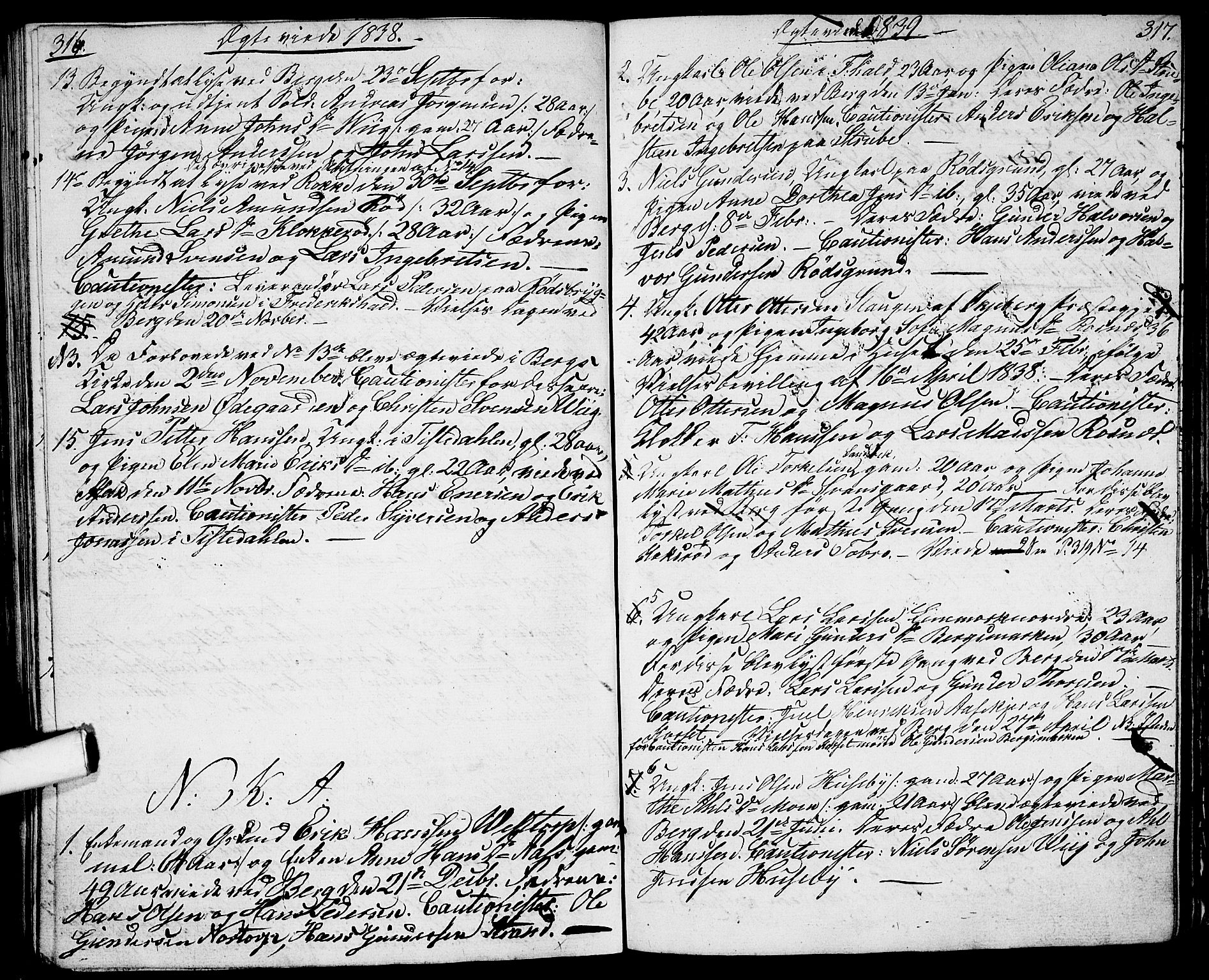 Berg prestekontor Kirkebøker, AV/SAO-A-10902/G/Ga/L0002: Parish register (copy) no. I 2, 1832-1844, p. 316-317