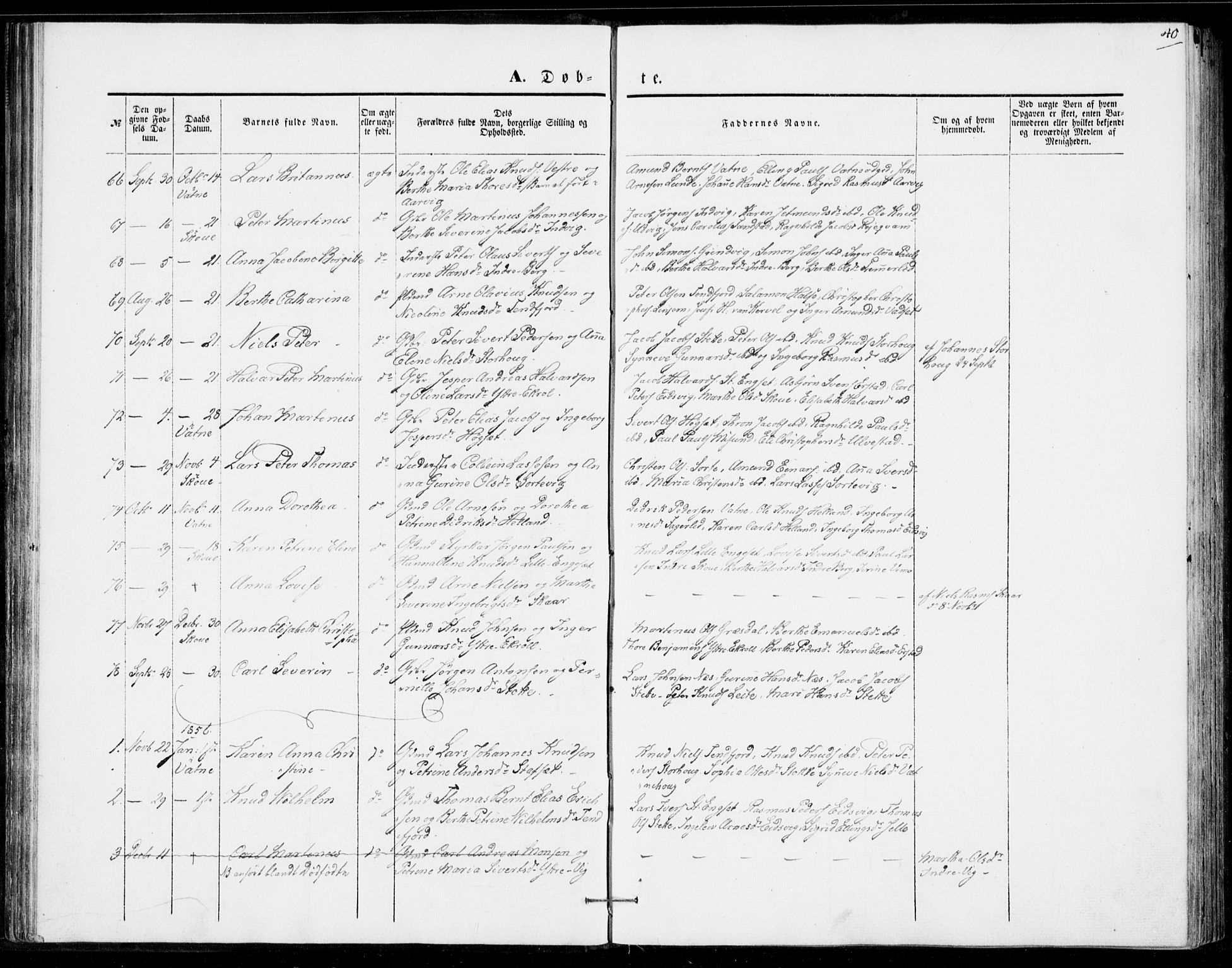 Ministerialprotokoller, klokkerbøker og fødselsregistre - Møre og Romsdal, SAT/A-1454/524/L0353: Parish register (official) no. 524A05, 1848-1856, p. 40